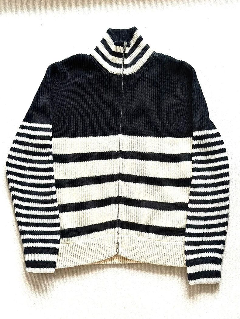 Maison Margiela Maison Margiela Black and white zipper knitted coat Size M / US 6-8 / IT 42-44 - 1 Thumbnail