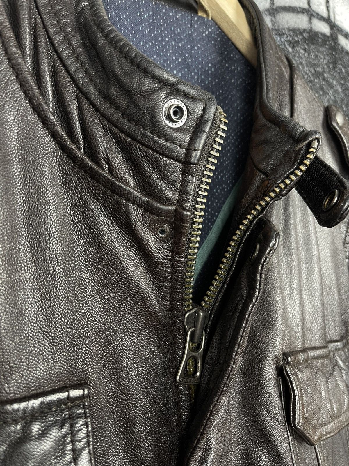 Hugo Boss Hugo Boss Orange Utility Leather Jacket Men’s Size 52 Size US L / EU 52-54 / 3 - 17 Thumbnail