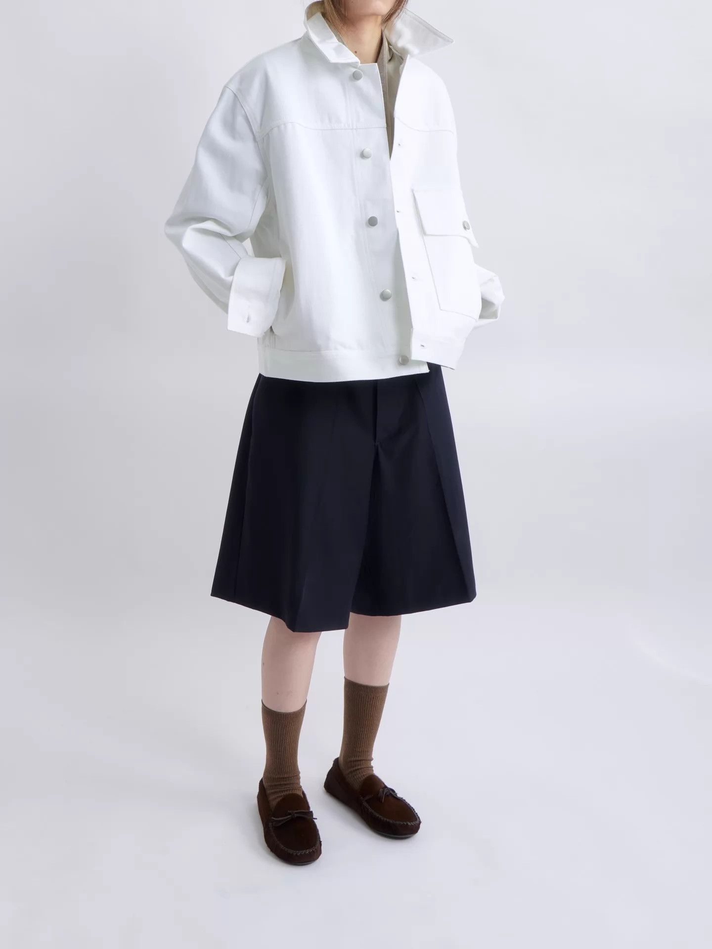 Studio Nicholson STUDIO NICHOLSON Type-1 White Unwashed Denim Jacket S1 Size S / US 4 / IT 40 - 5 Thumbnail