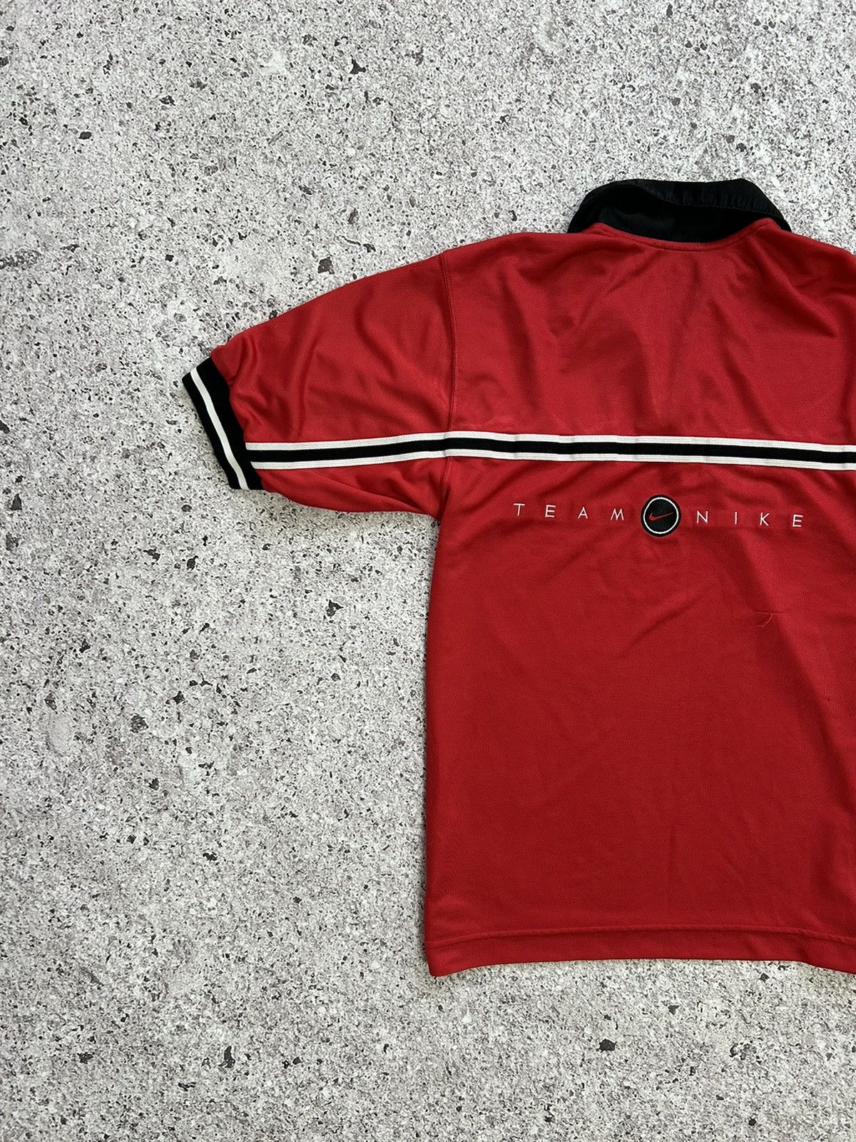 Nike × Vintage Vintage Nike Polo T-Shirt Team Town Logo Big 00s Size US S / EU 44-46 / 1 - 2 Thumbnail