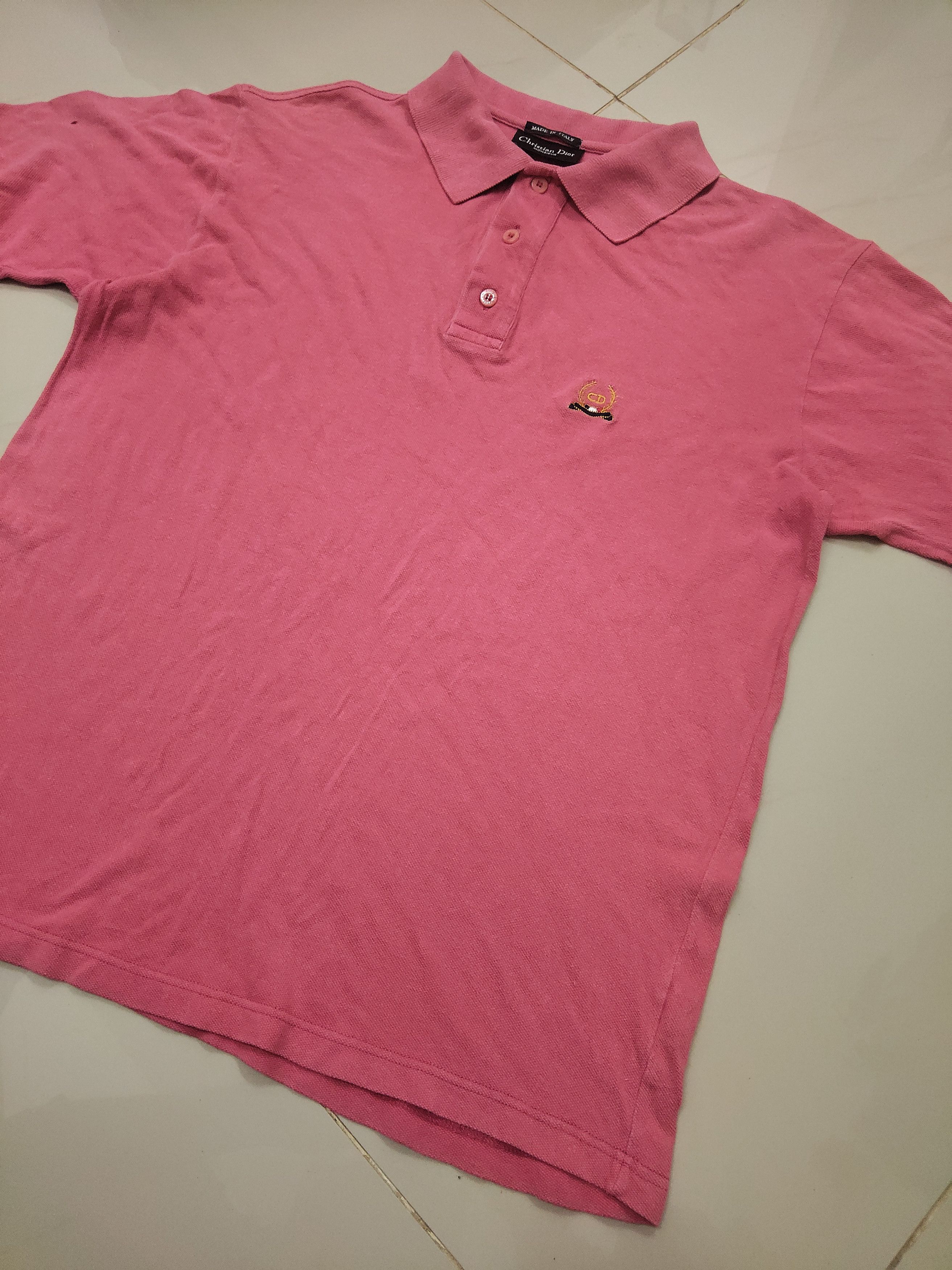 Christian Dior Monsieur Christian Dior Monsieur made in italy Dusty pink polo shirt Size US L / EU 52-54 / 3 - 2 Thumbnail