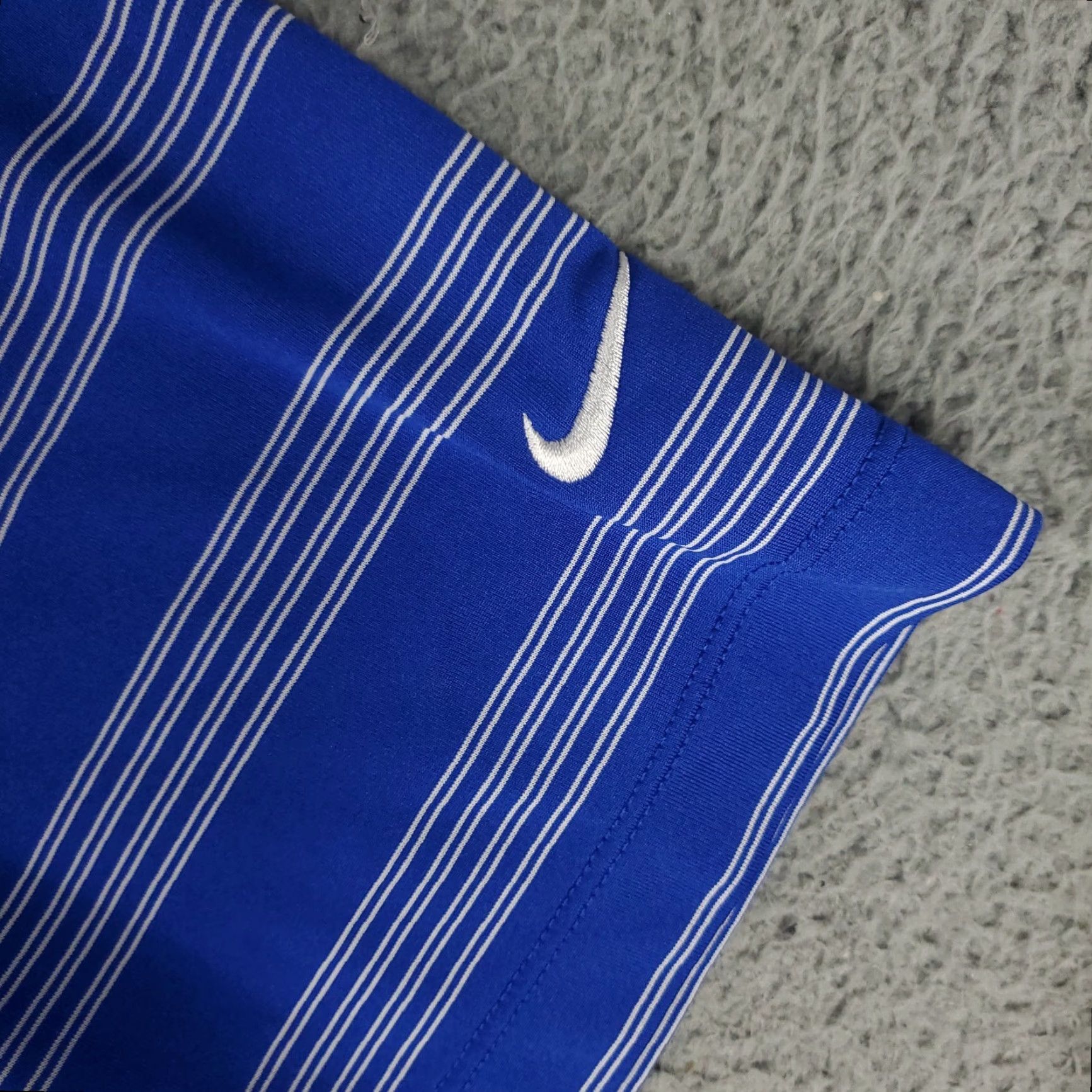 Nike Nike Polo Shirt Mens Medium Blue Stripe Swoosh Dri-Fit Golf Casual Short Sleeve Size US M / EU 48-50 / 2 - 4 Thumbnail
