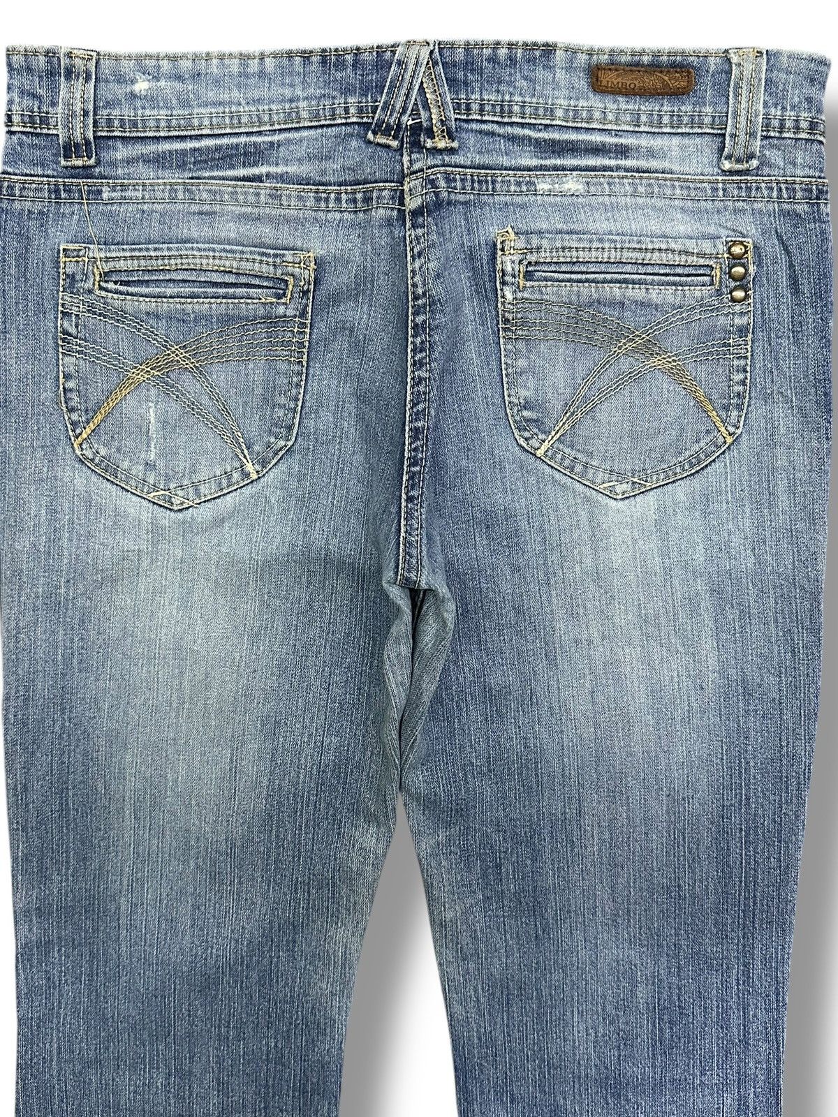 Other Vintage Distressed Limbo Denim Straight Leg Light BlueWash Size US 34 / EU 50 - 4 Thumbnail