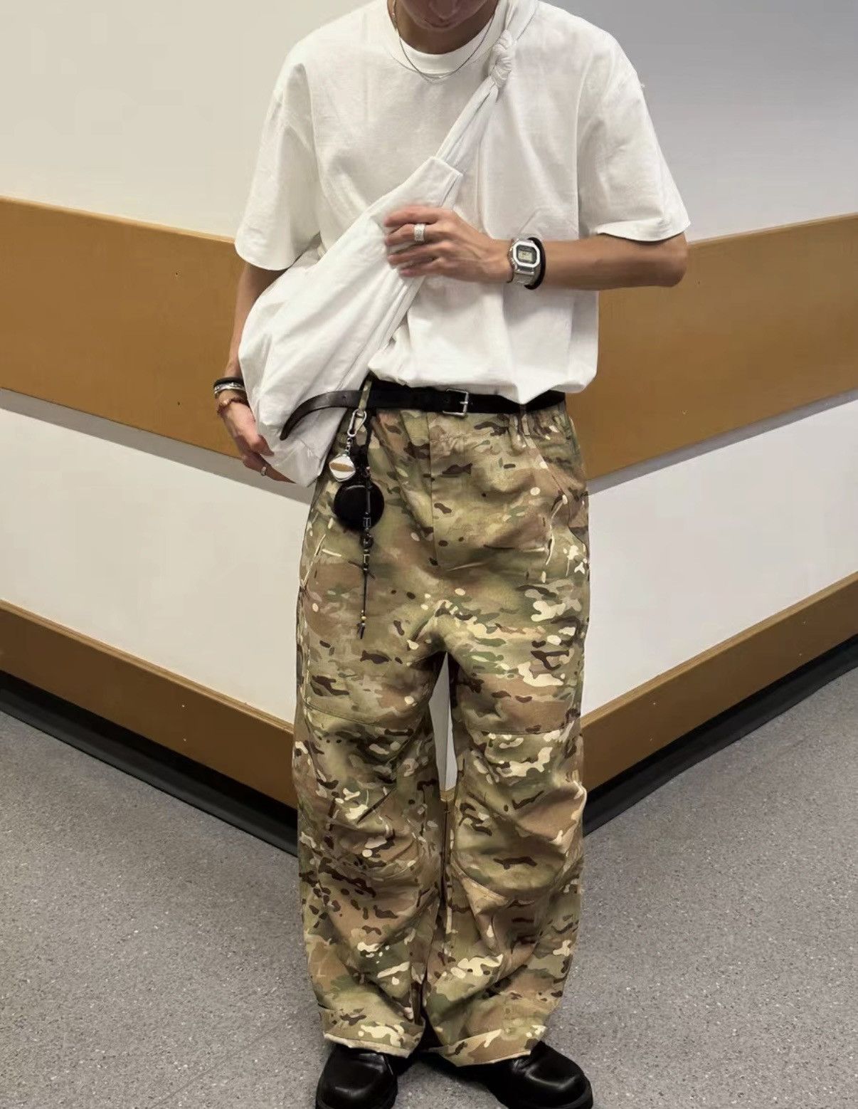Insight InsGale Washed Distressed Camo Paratrooper Cargo Pants Size US 34 / EU 50 - 7 Thumbnail