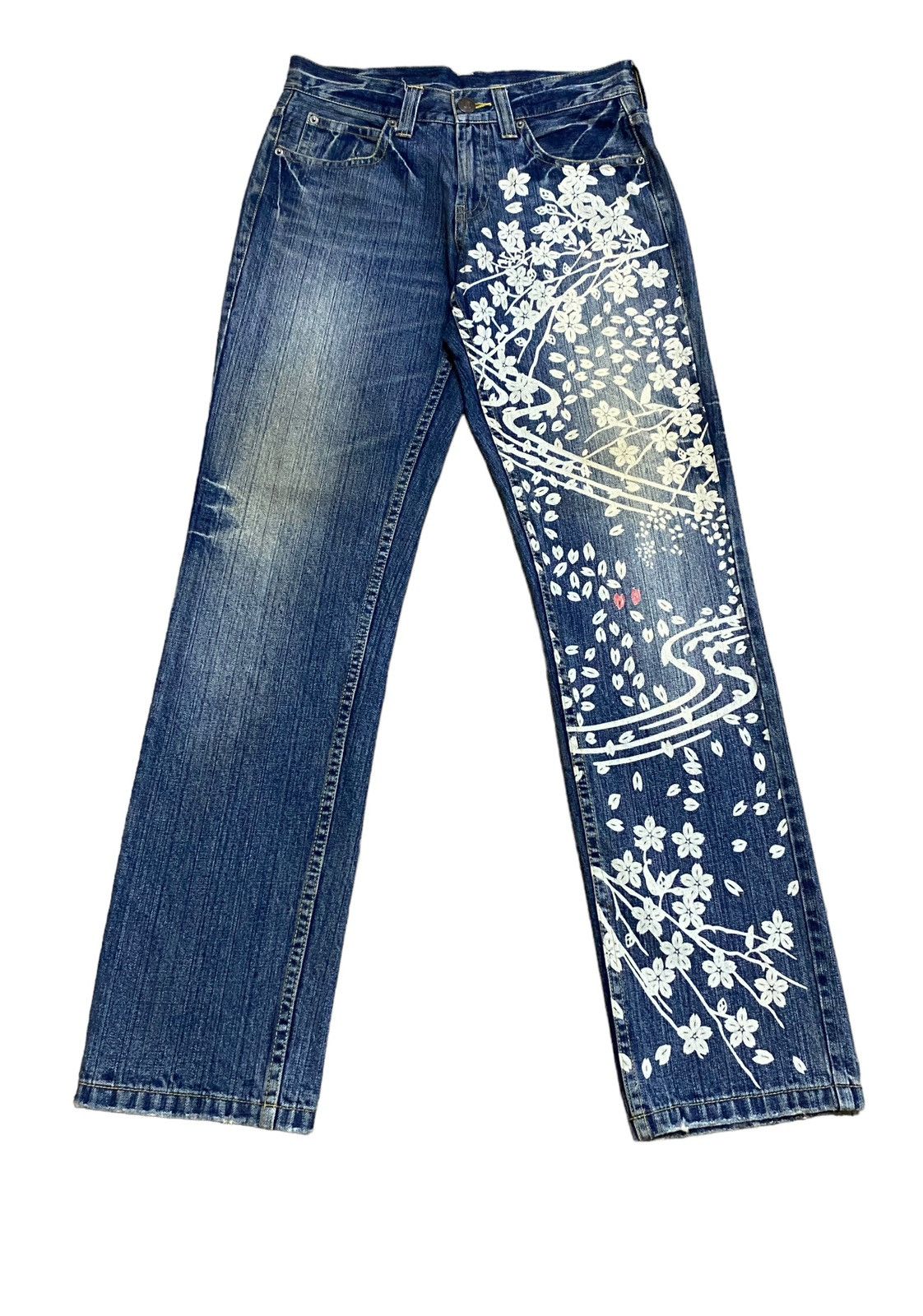 If Six Was Nine Rare Design Vintage Japanese Brand Sukajan Jeans 1990s Size US 30 / EU 46 - 1 Thumbnail