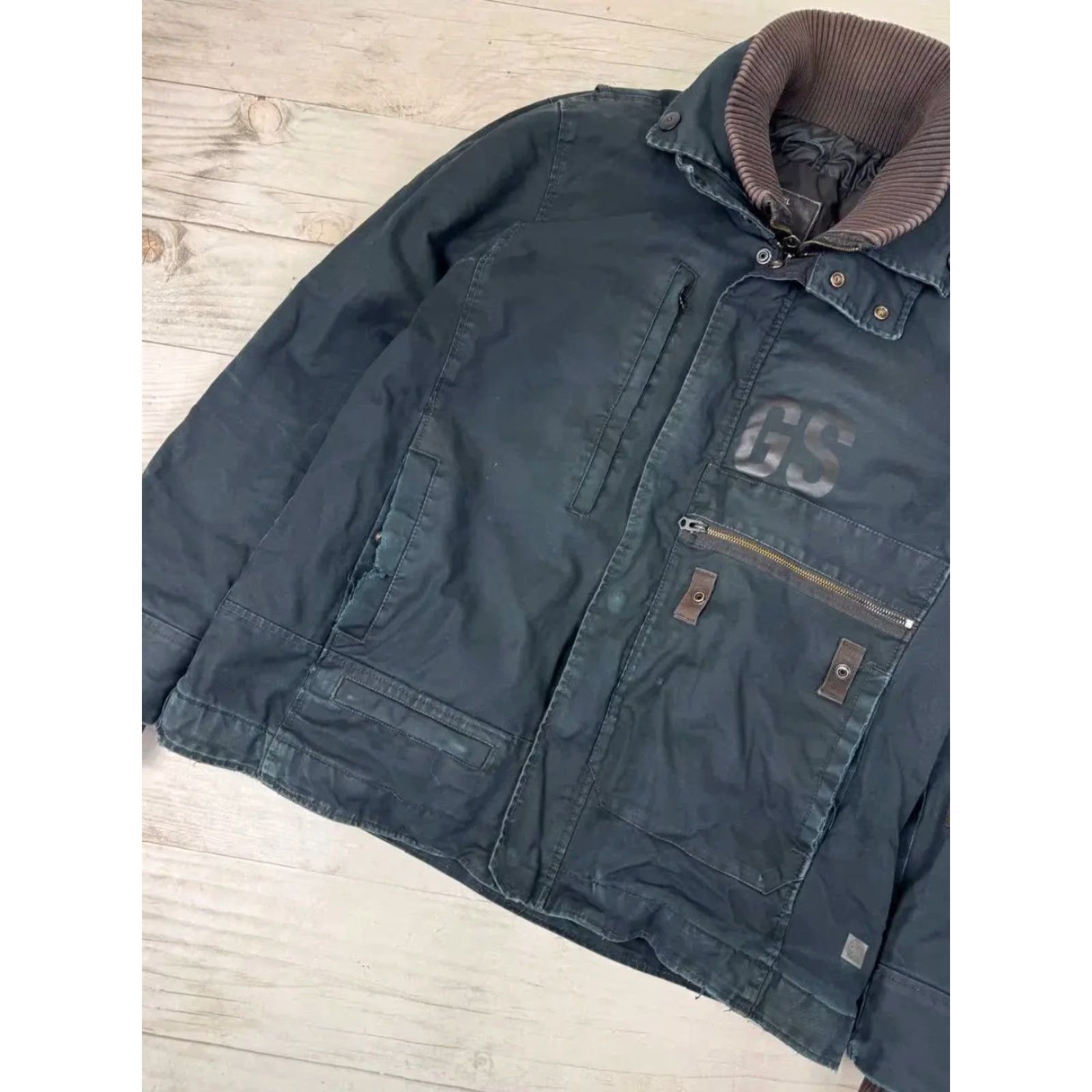 G-Star VINTAGE G-Star Raw Stinger Jacket Distressed Y2K 90s Men XL Green Bomber Jacket Mens XL Green 90s Size US XL / EU 56 / 4 - 3 Thumbnail