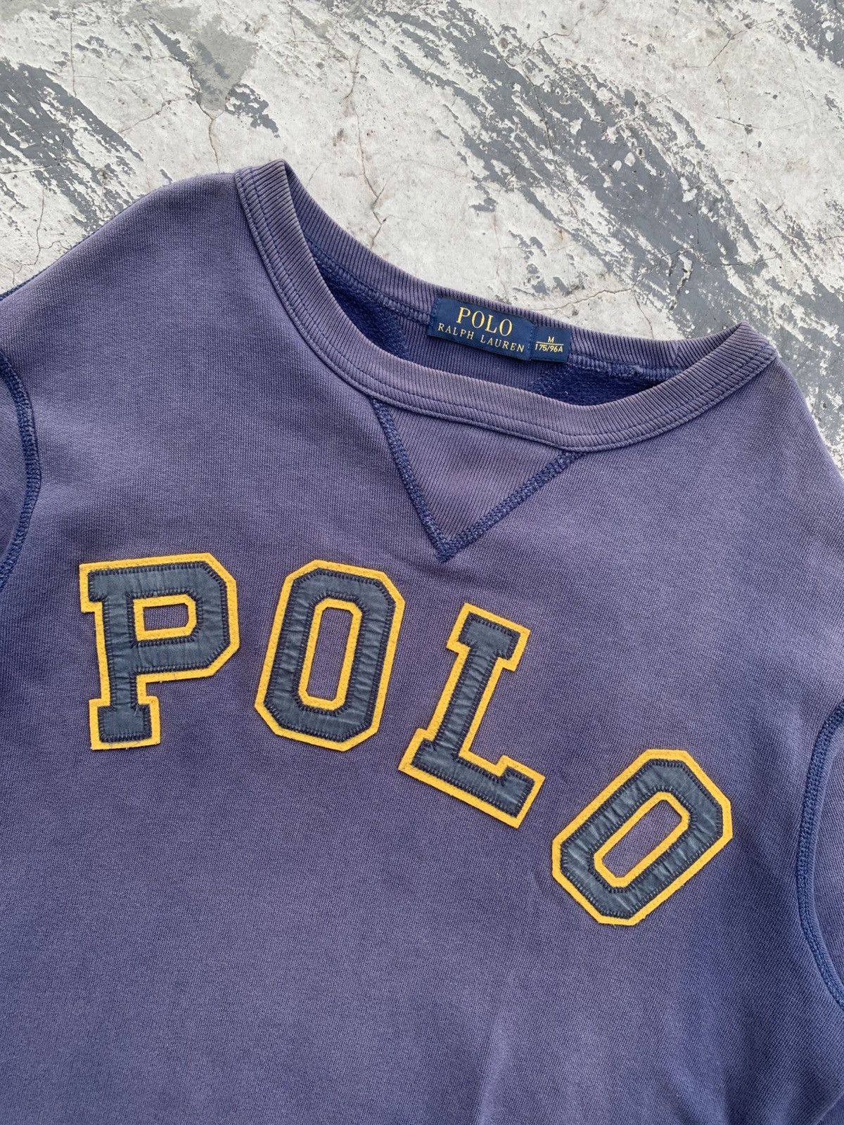 Polo Ralph Lauren Vtg Double V Polo Ralph Laurent Crewneck Grunge Size US M / EU 48-50 / 2 - 3 Thumbnail