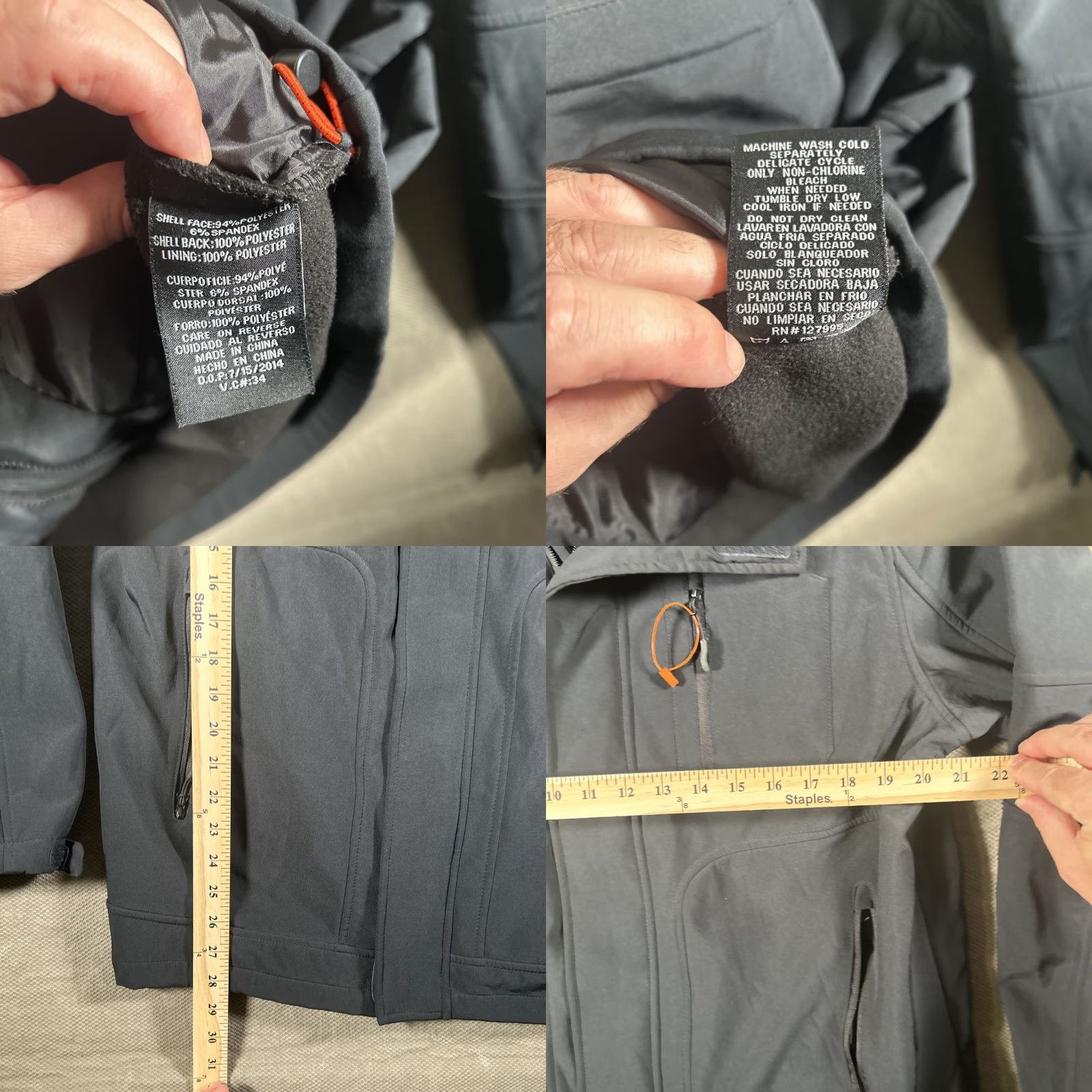 Vintage Hawke & Co Mens Medium Black Zip Pockets Hooded Jacket Sport Performance Windbreaker Size US M / EU 48-50 / 2 - 8 Thumbnail