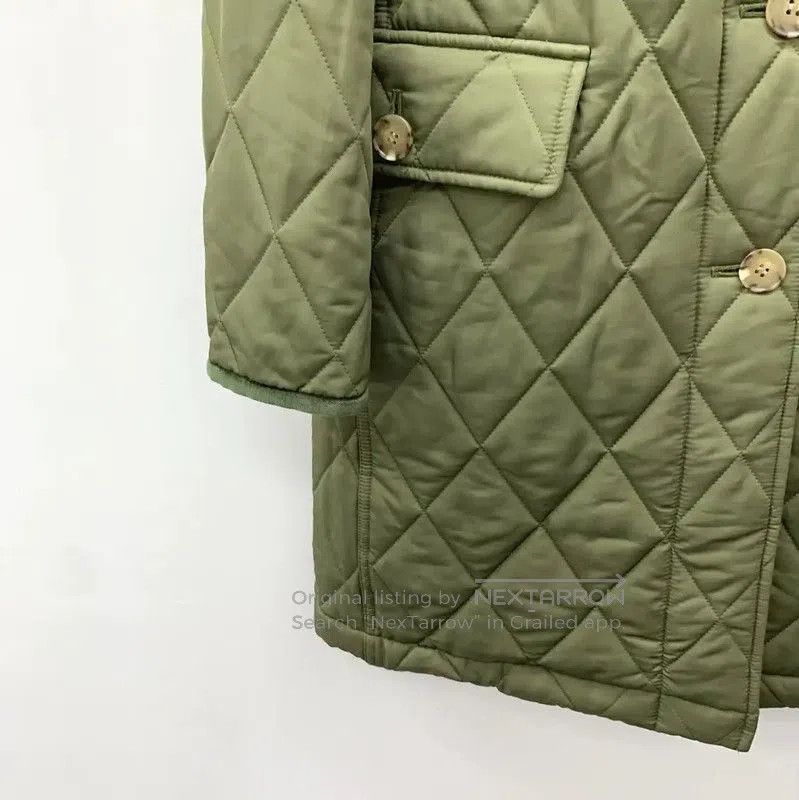 Burberry Burberry Women's Green Quilted Cotton Coat. Size S / US 4 / IT 40 - 4 Thumbnail
