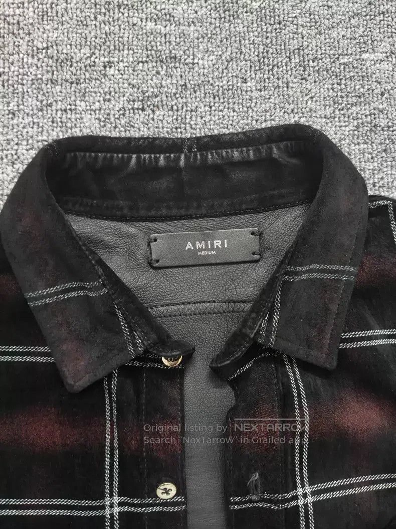 Amiri Amiri Original leather plaid shirt Size US M / EU 48-50 / 2 - 2 Thumbnail