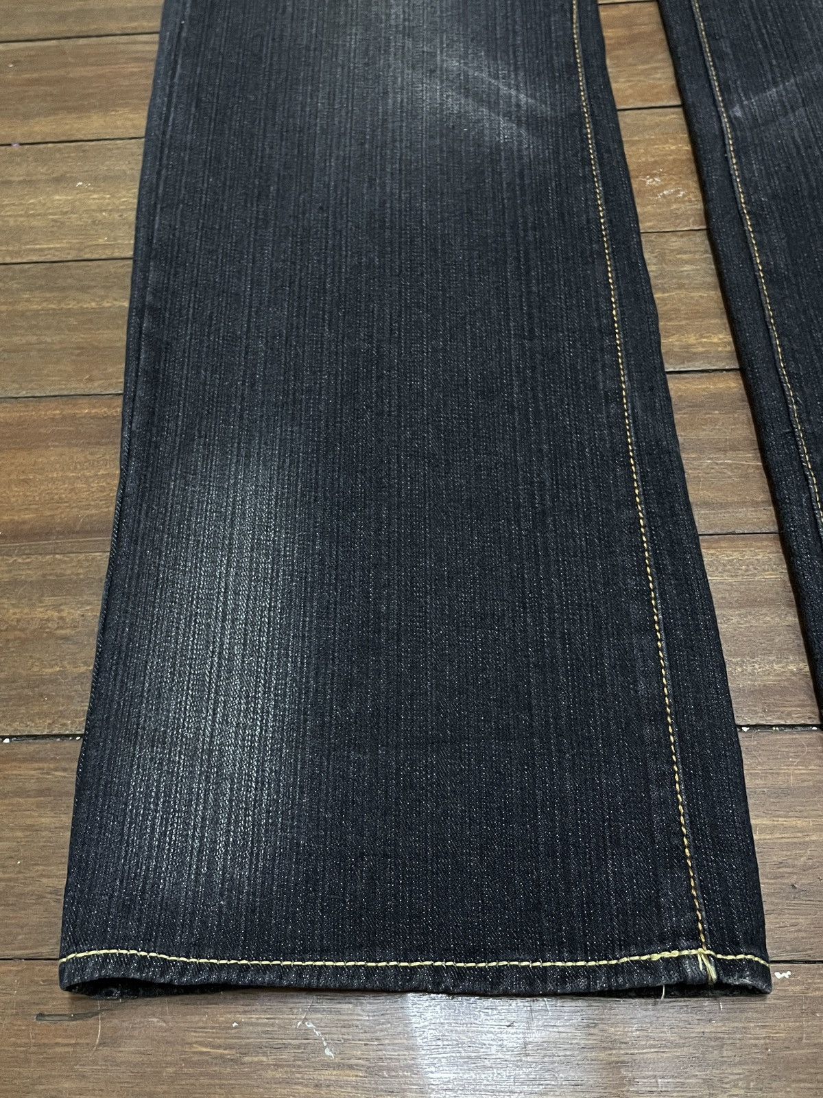 Le Grande Bleu (L.G.B.) Rare Design Vintage Brand Stone Touch Flared Jeans 2000s Size US 34 / EU 50 - 5 Thumbnail
