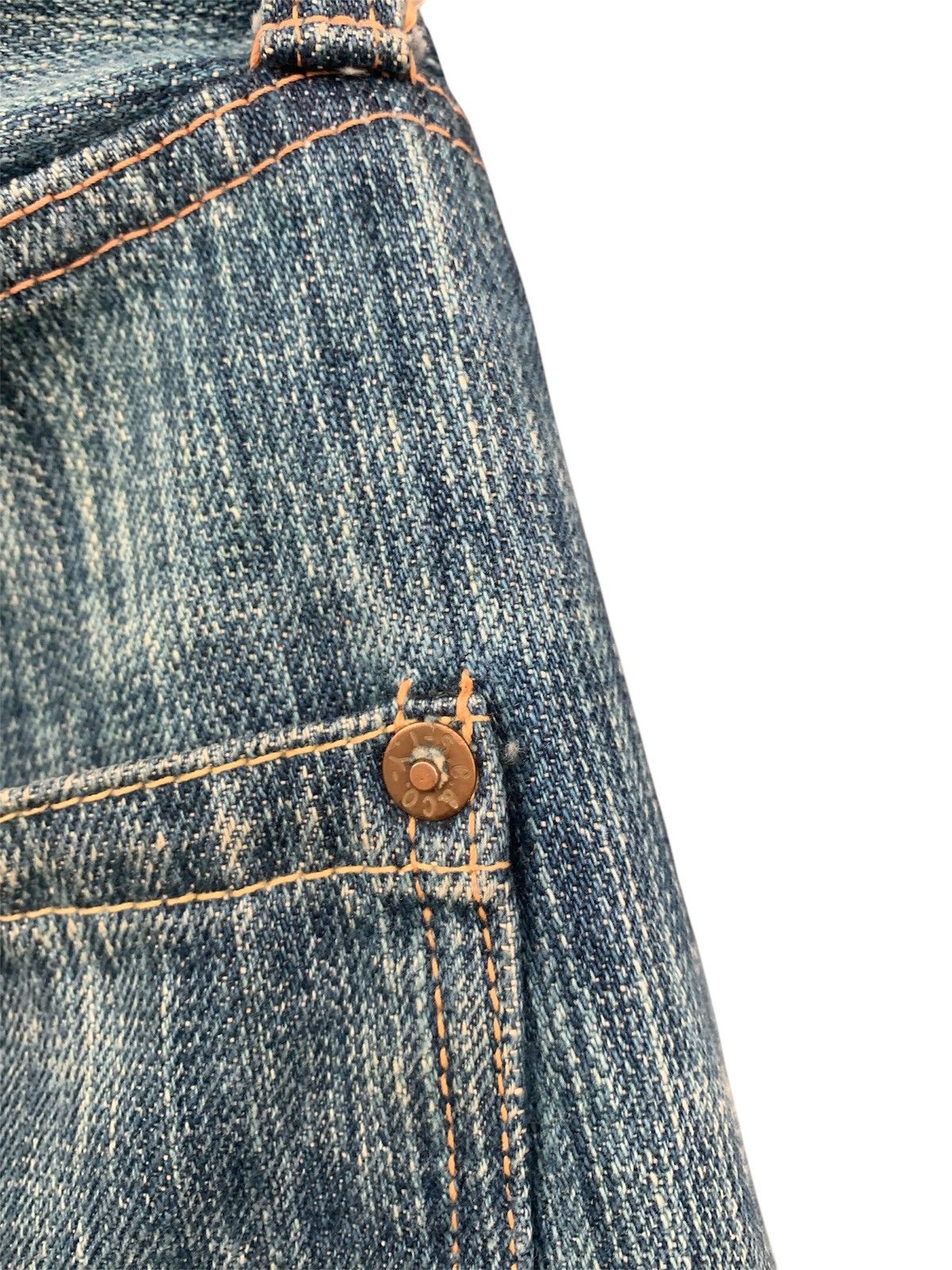 Sugar Cane Vintage Sugar Cane Edo Ai Denim Buckle Back Selvedge Jeans Size US 33 - 5 Thumbnail