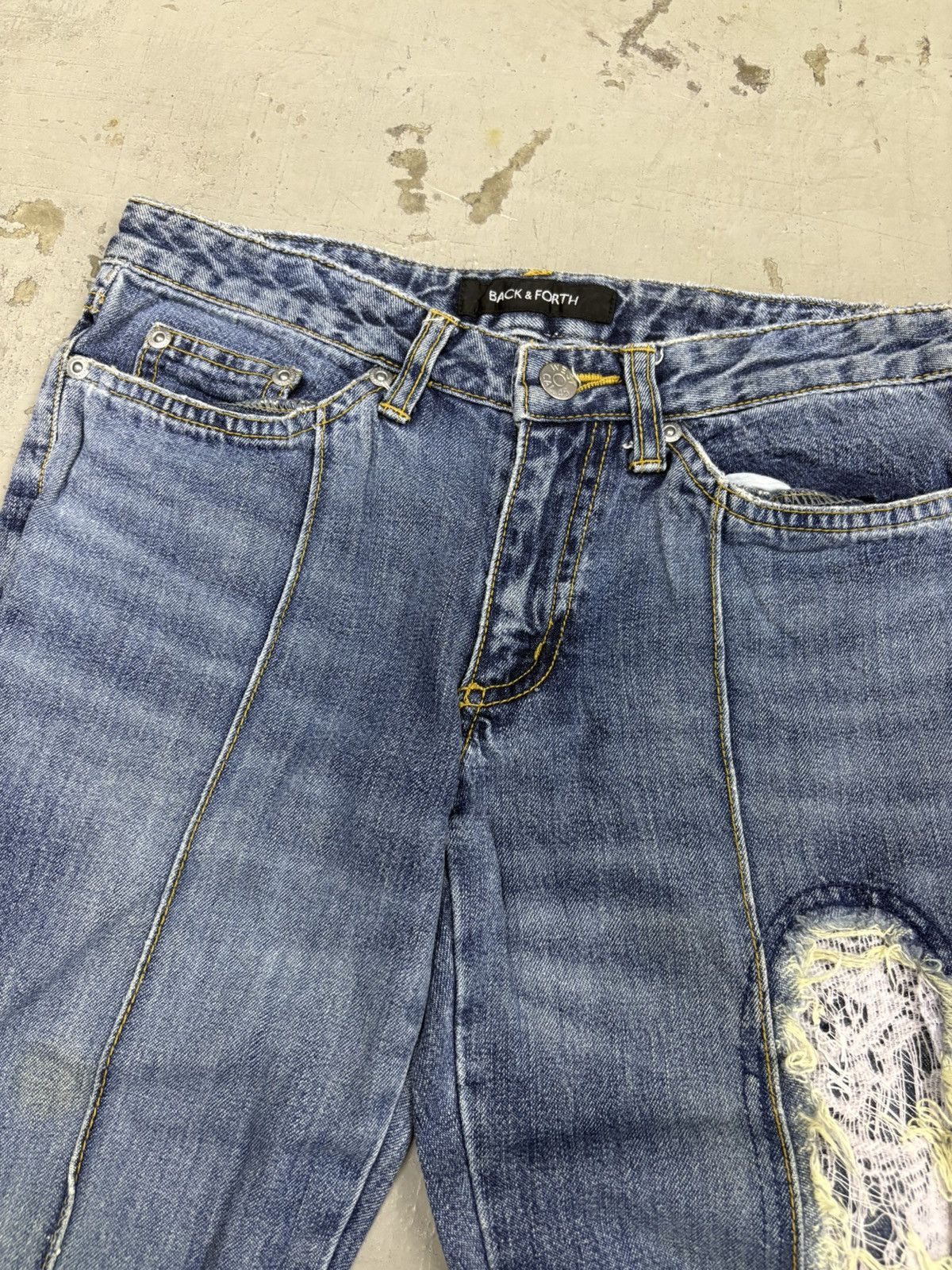 If Six Was Nine Beast Flared Distress Denim Jeans Size US 28 / EU 44 - 5 Thumbnail