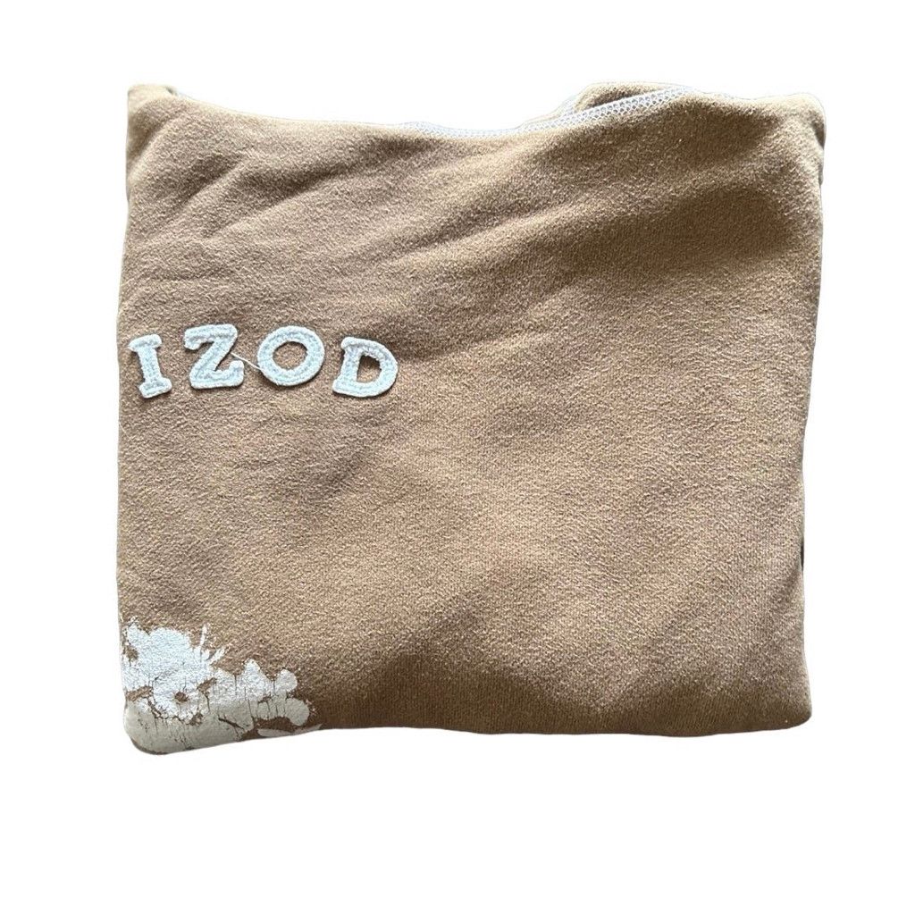 Izod Vintage Designer Brown Hooded Sweatshirt by IZOD Size M / US 6-8 / IT 42-44 - 4 Thumbnail