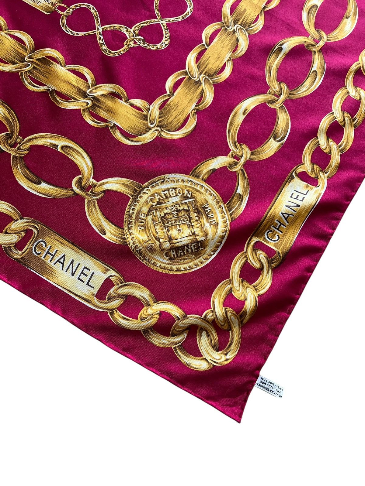 Chanel Vintage Chanel Silk Scarf Size ONE SIZE - 4 Thumbnail