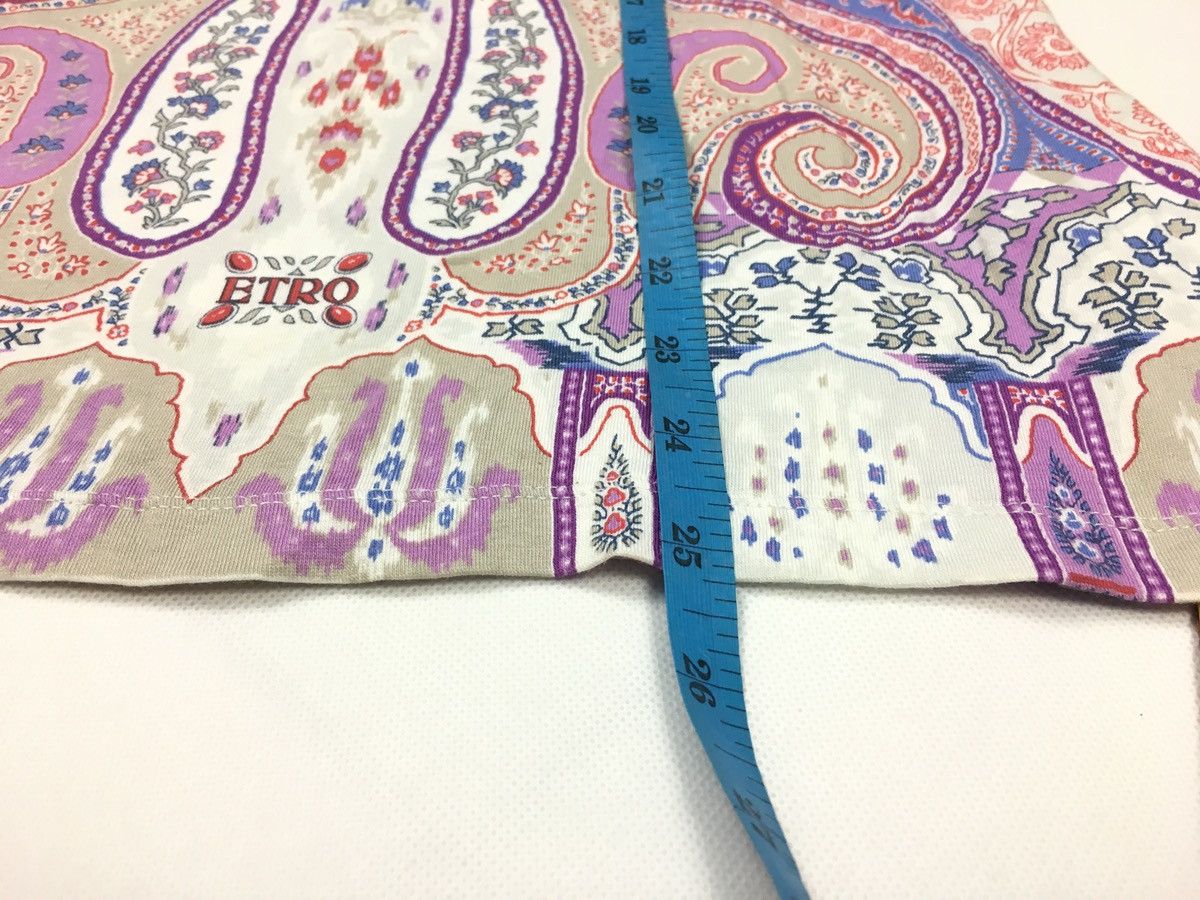 Etro Vintage 90s Etro Milano Paisley Floral Unisex Polo Tee Size US S / EU 44-46 / 1 - 8 Thumbnail