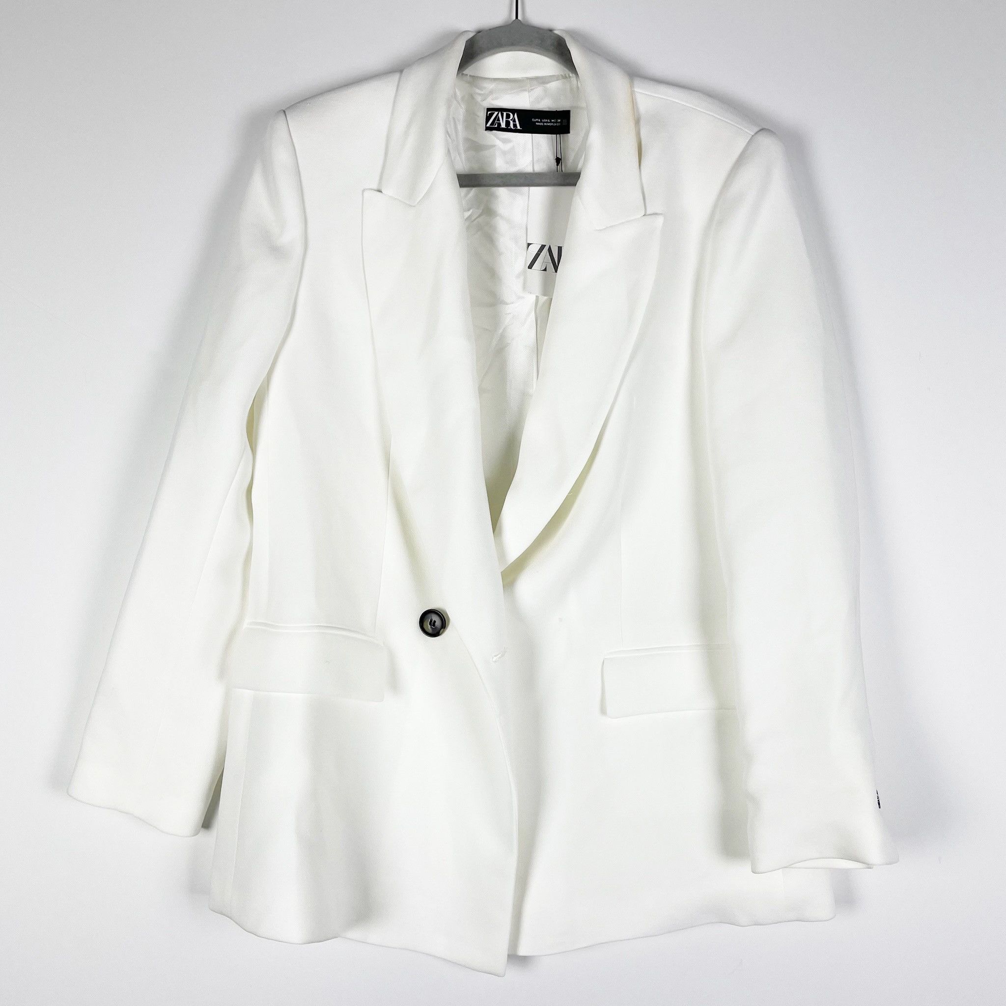 Zara NEW Zara Crepe Stretch Lapel Structured Double Size L / US 10 / IT 46 - 1 Thumbnail