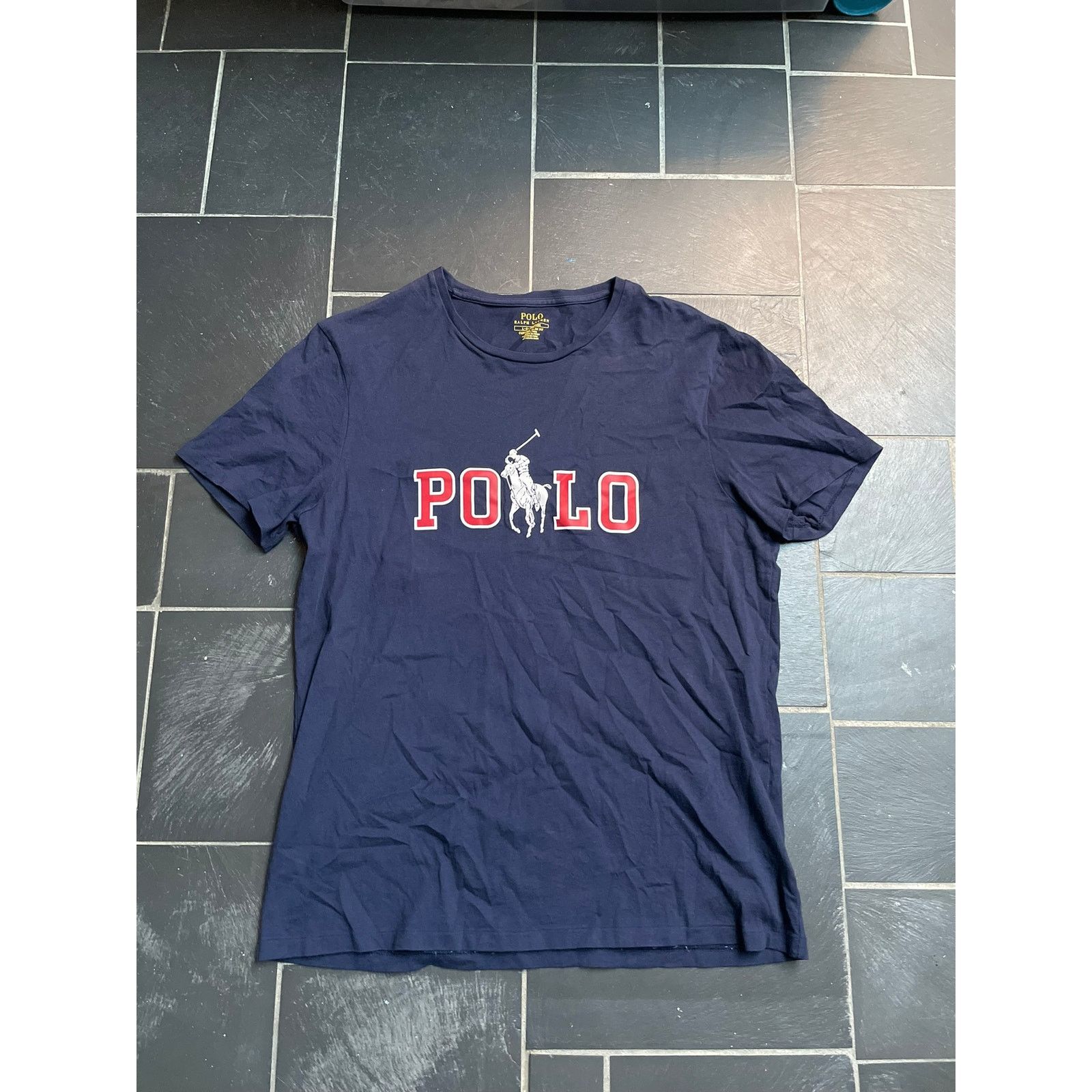 Polo Ralph Lauren Polo Ralph Lauren Navy Logo Tshirt Medium Size US M / EU 48-50 / 2 - 1 Thumbnail