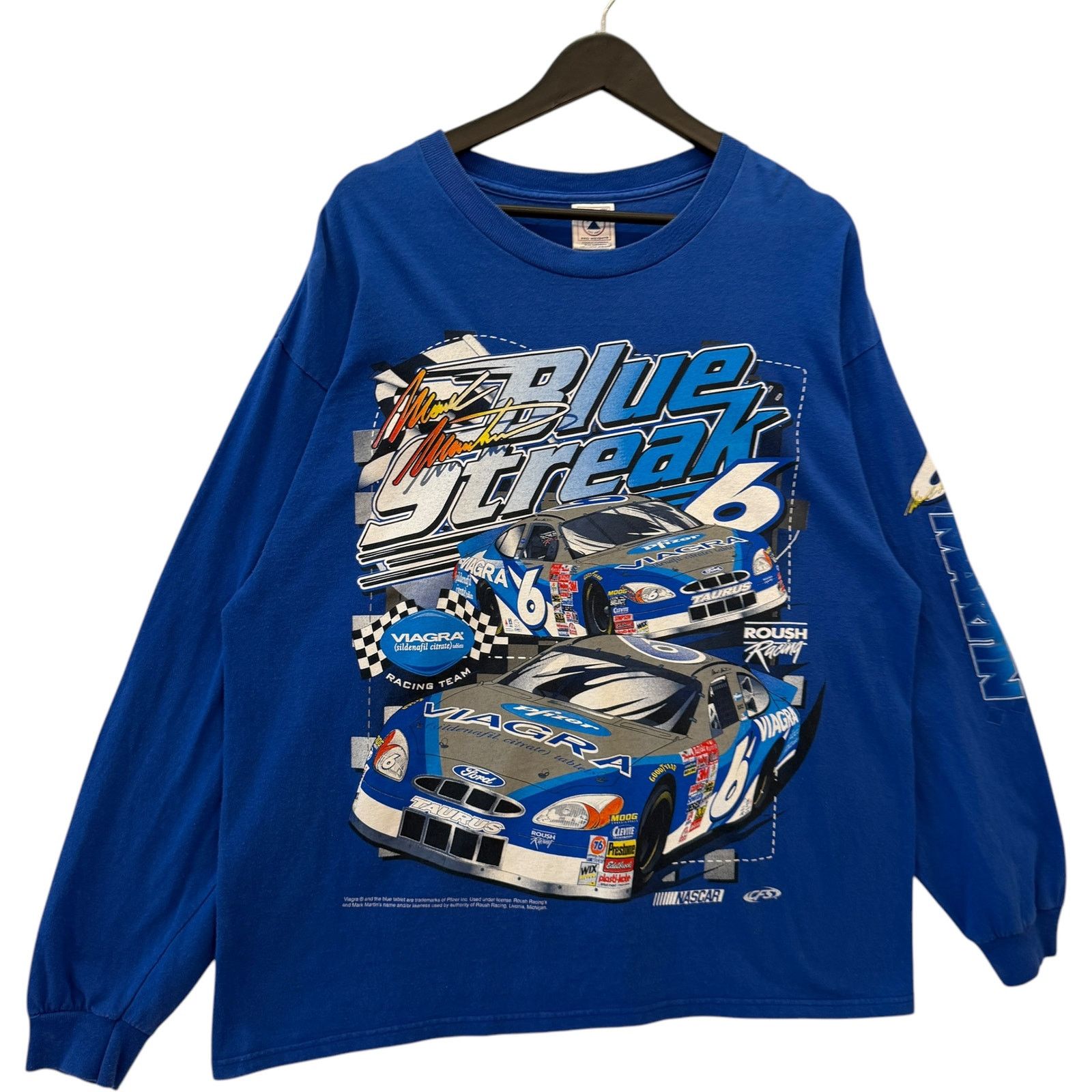 Delta Vintage Mark Martin #6 Viagra Sponsor NASCAR Long Sleeve XL Size US XL / EU 56 / 4 - 4 Thumbnail