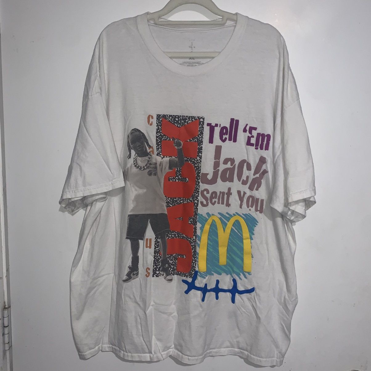 Travis Scott Cactus Jack Travis Scott x McDonald’s white tee, Size XL Size US XL / EU 56 / 4 - 1 Thumbnail