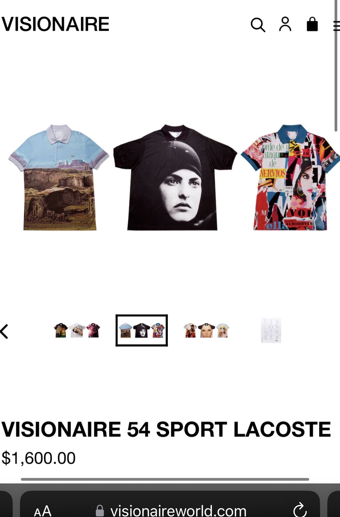 コレクション Visionaire 54 LACOSTE Sport Set.1 Visionaire 54 LACOSTE Sport Set.1