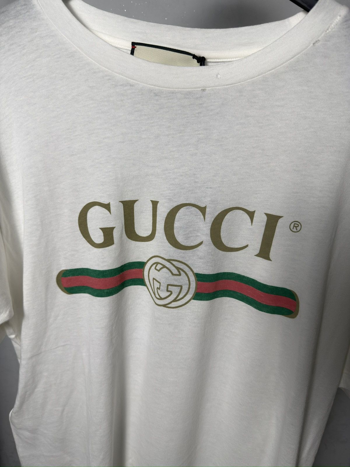 Gucci Gucci T-Shirt Distressed Gucci Logo M Size US M / EU 48-50 / 2 - 2 Thumbnail