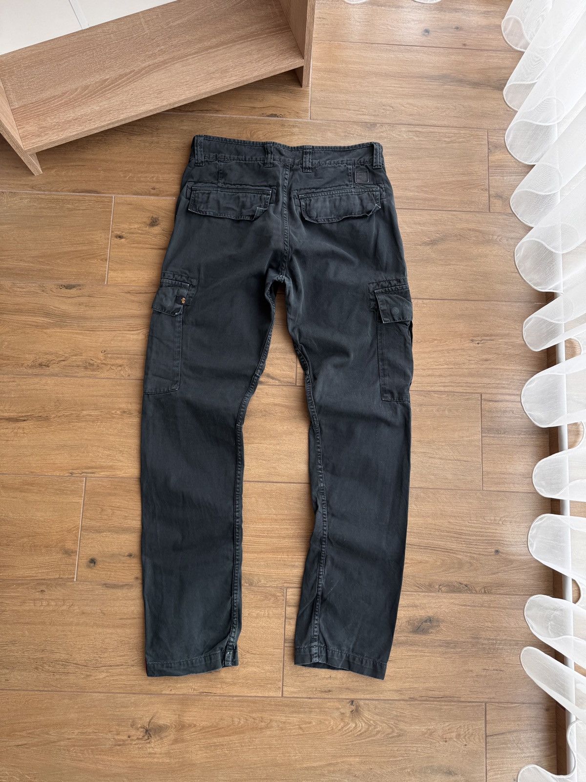 Alpha Industries × Vintage Vintage Alpha Industries Black Streetwear Cargo Pants Size US 32 / EU 48 - 8 Thumbnail