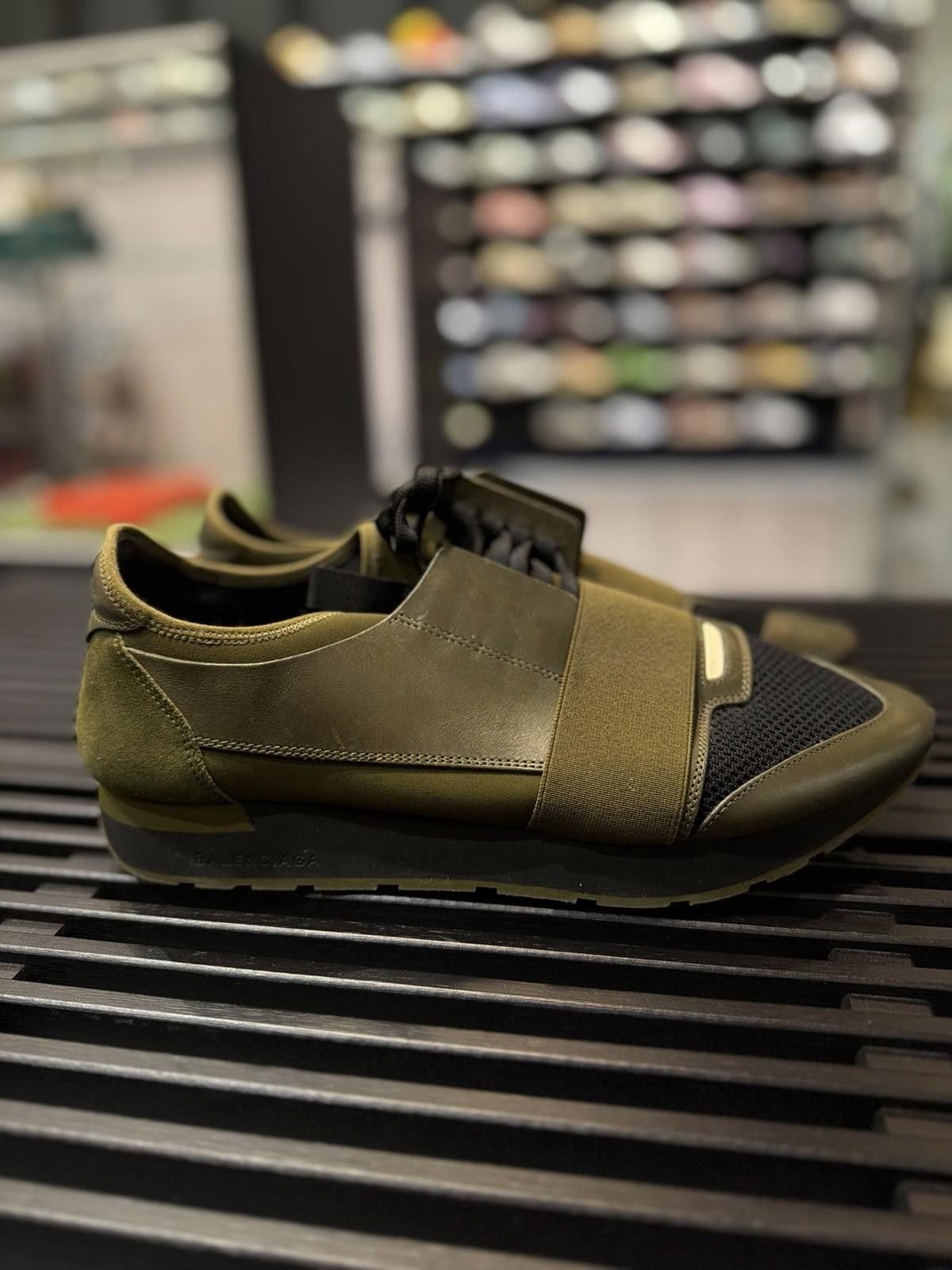 Balenciaga BALENCIAGA Race Runner Army Green Color Authentic 44EU/11US Size US 11 / EU 44 - 1 Thumbnail