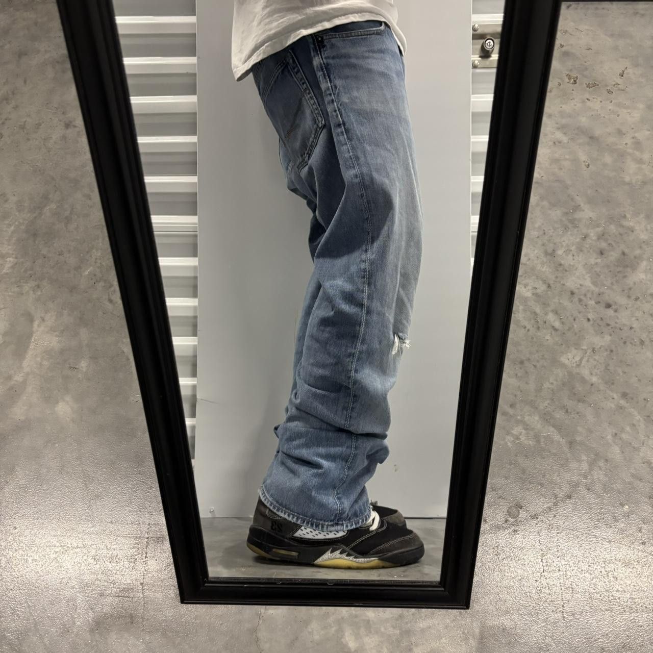 Japanese Brand × Vintage Crazy Vintage Y2K/2000s Grunge Faded Light Wash Distressed Denim Jeans! Size US 33 - 2 Thumbnail