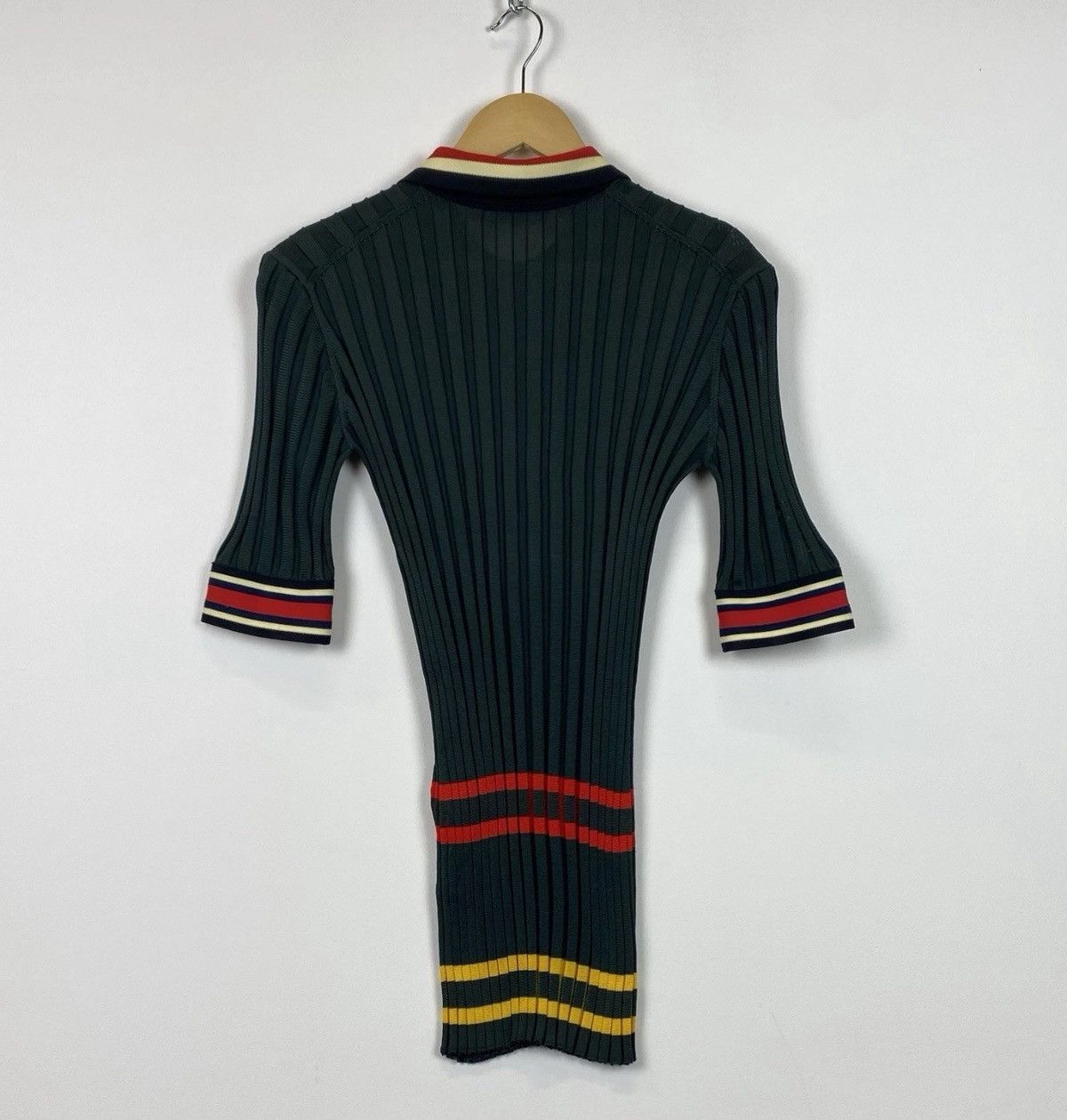 Celine Céline S/S 2014 Ribbed Knit Tunic Polo Neck Shirt Women’s Size S / US 4 / IT 40 - 10 Thumbnail