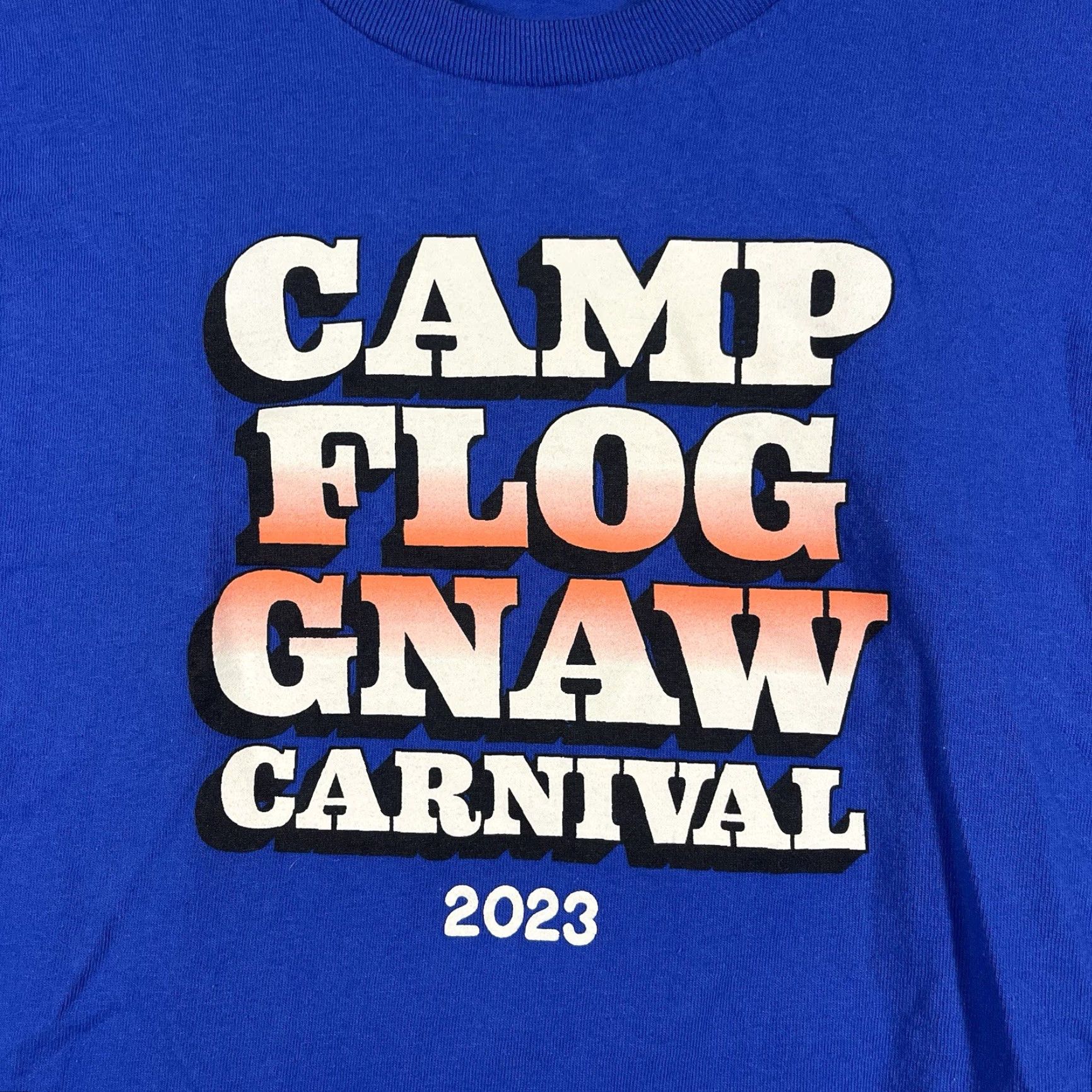 Golf Wang VINTAGE Camp Flog Gnaw Carnival 2023 Tyler The Creator Golf Wang T-Shirt Small Employee Camp Flog Gnaw Blue S Men Shirt Mens Size US S / EU 44-46 / 1 - 2 Thumbnail