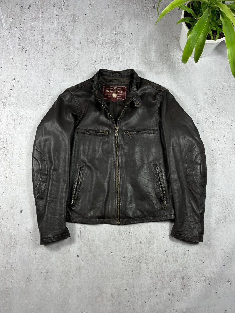 Marlboro Classics × Vintage Marlboro clasics leather jacket lamb skin Brown Size US M / EU 48-50 / 2 - 1 Thumbnail
