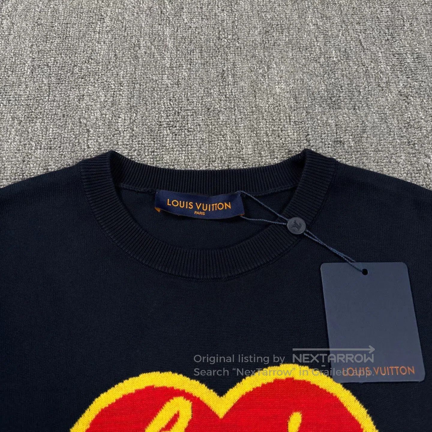Nigo LV Nigo Heart Pattern Navy Knit Tee. Size US M / EU 48-50 / 2 - 3 Thumbnail