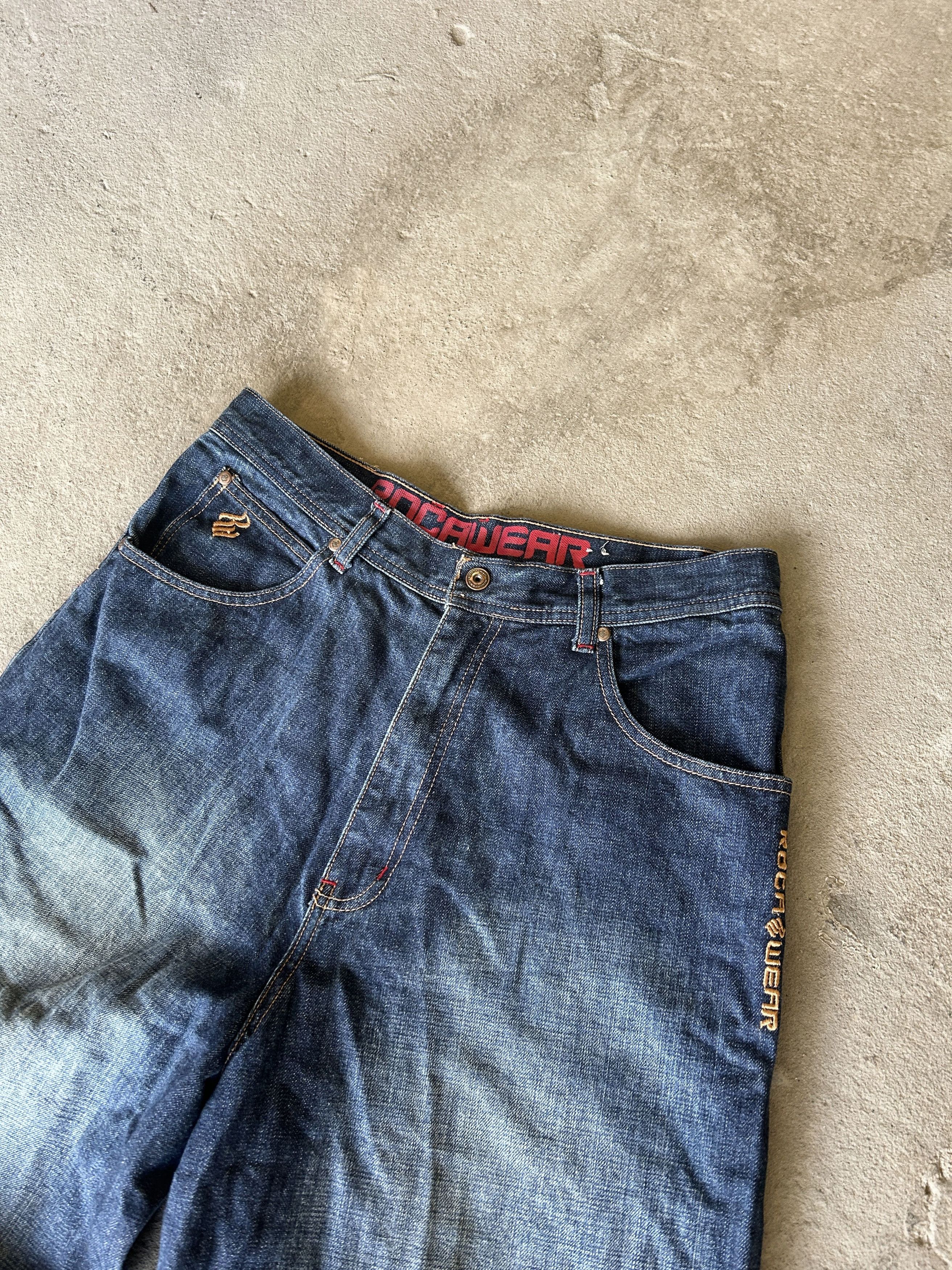 Vintage JNCO Style Rave Baggy Rap Denim Jeans y2k sk8 90s Size US 32 / EU 48 - 9 Thumbnail
