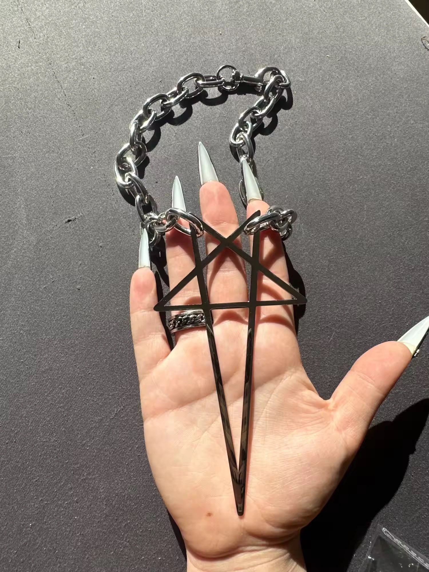 Jewelry Gothic Star Charms Pendant Necklace Size ONE SIZE - 4 Thumbnail
