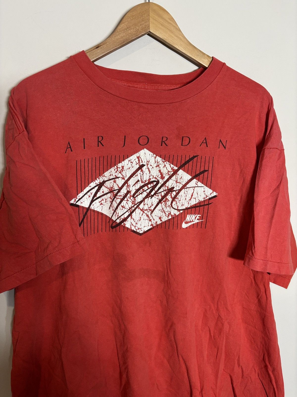 Jordan Brand Vtg Nike Air Jordan Flight Shirt XL Distressed Made in USA Size US XL / EU 56 / 4 - 2 Thumbnail