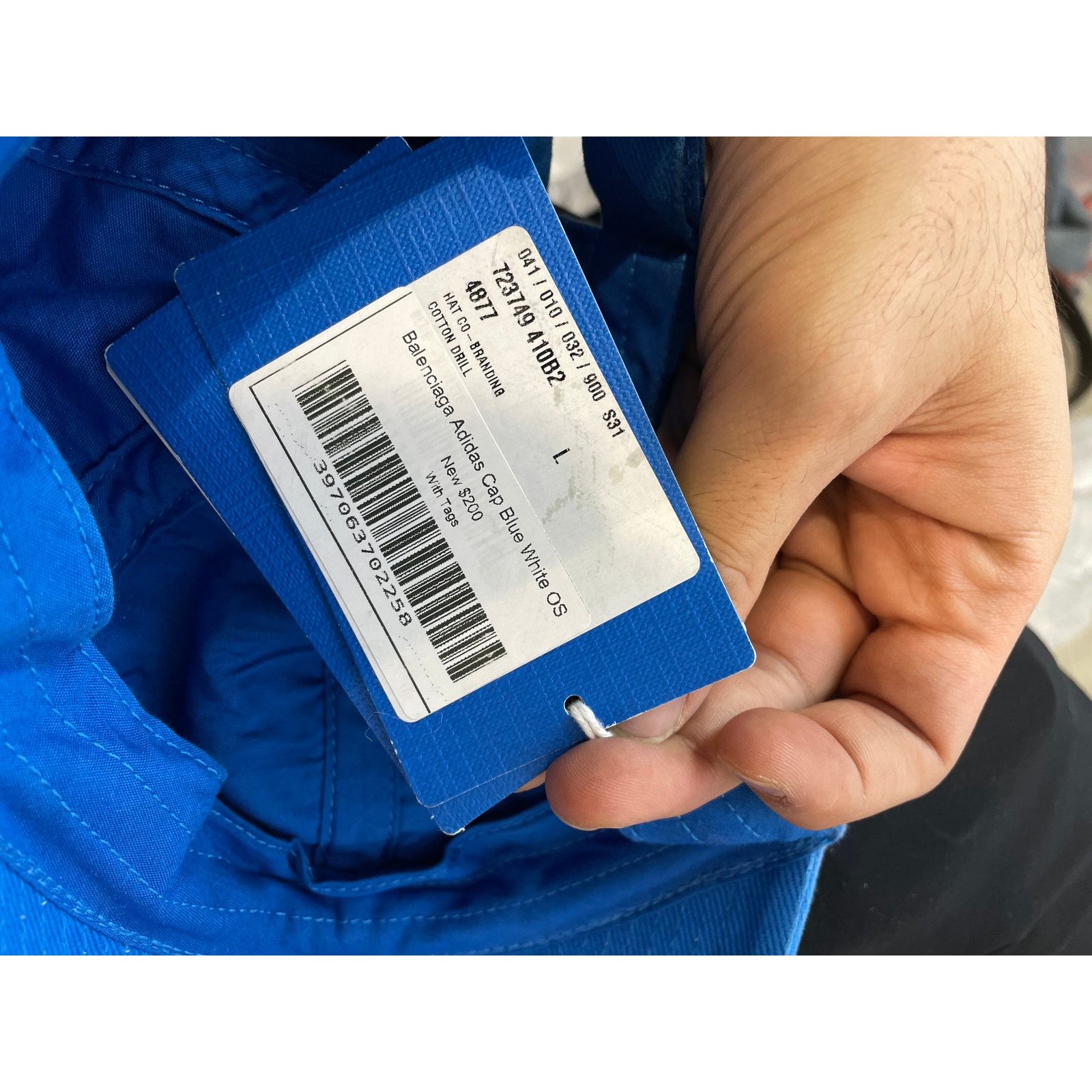 Balenciaga Balenciaga Adidas Blue Cap Size ONE SIZE - 8 Thumbnail