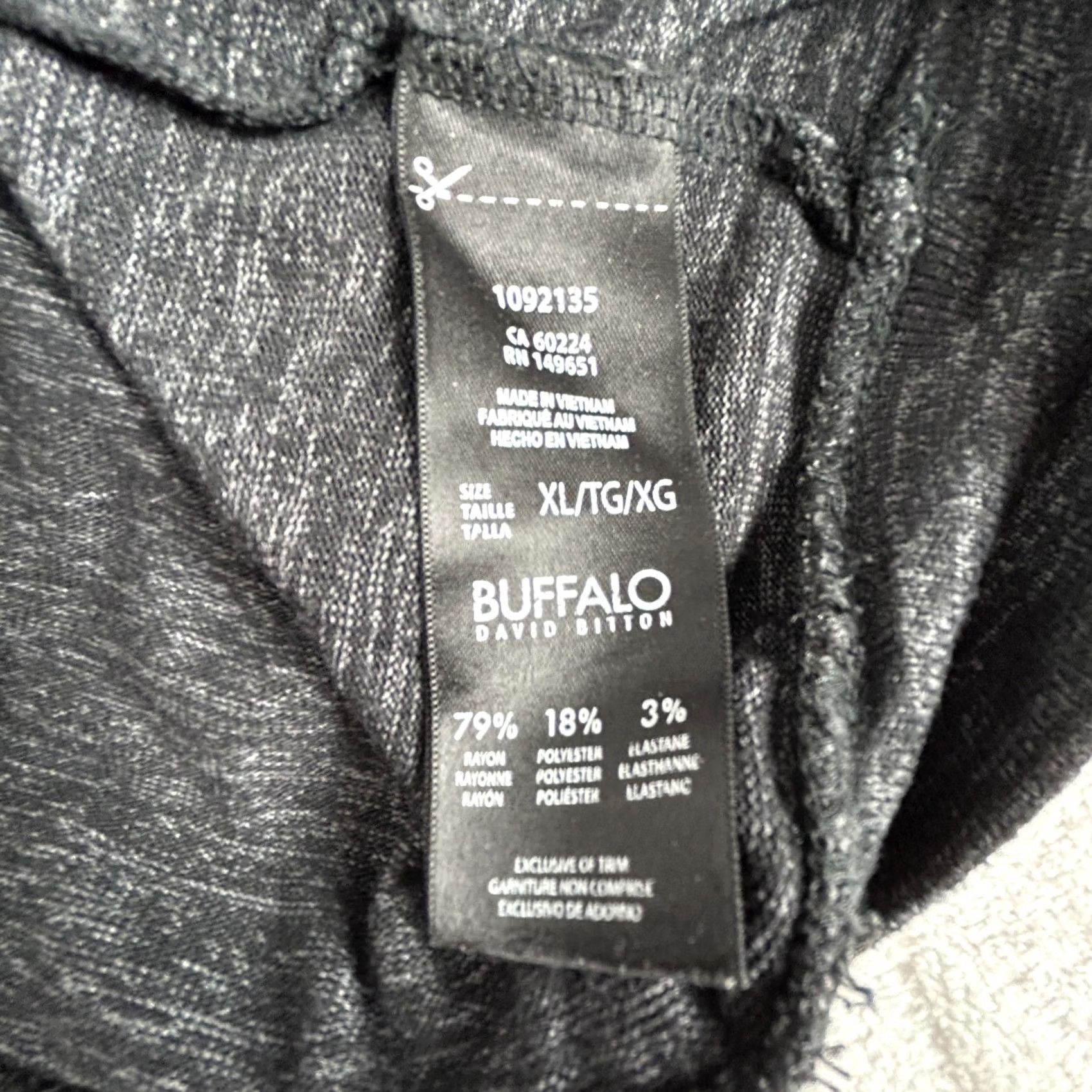Buffalo David Bitton Buffalo David Bitton Women Black XL Long Sleeve Shirt Viscose Stretch Round Neck Size XL / US 12-14 / IT 48-50 - 4 Thumbnail