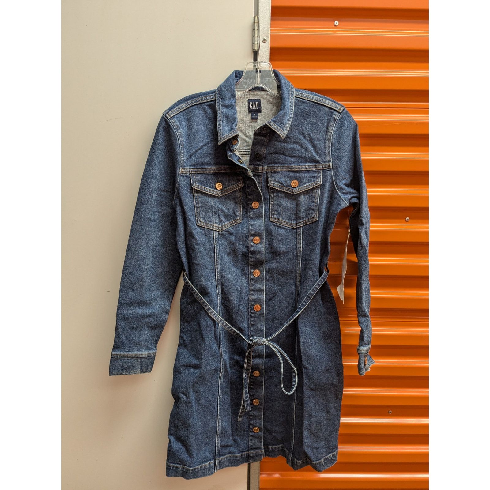 Gap Gap Women - Belted Denim Mini Dress/4 / Indigo / NWOT Size S / US 4 / IT 40 - 2 Thumbnail