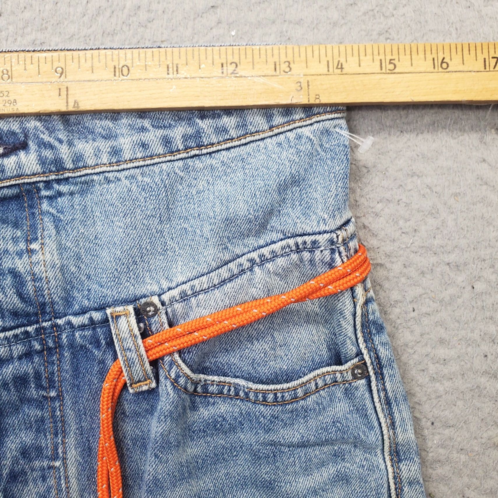 Hudson Hudson Jeans Womens 24 Blue Denim Distressed High Waist Boyfriend Jeans Size 42" / US 20 - 6 Thumbnail