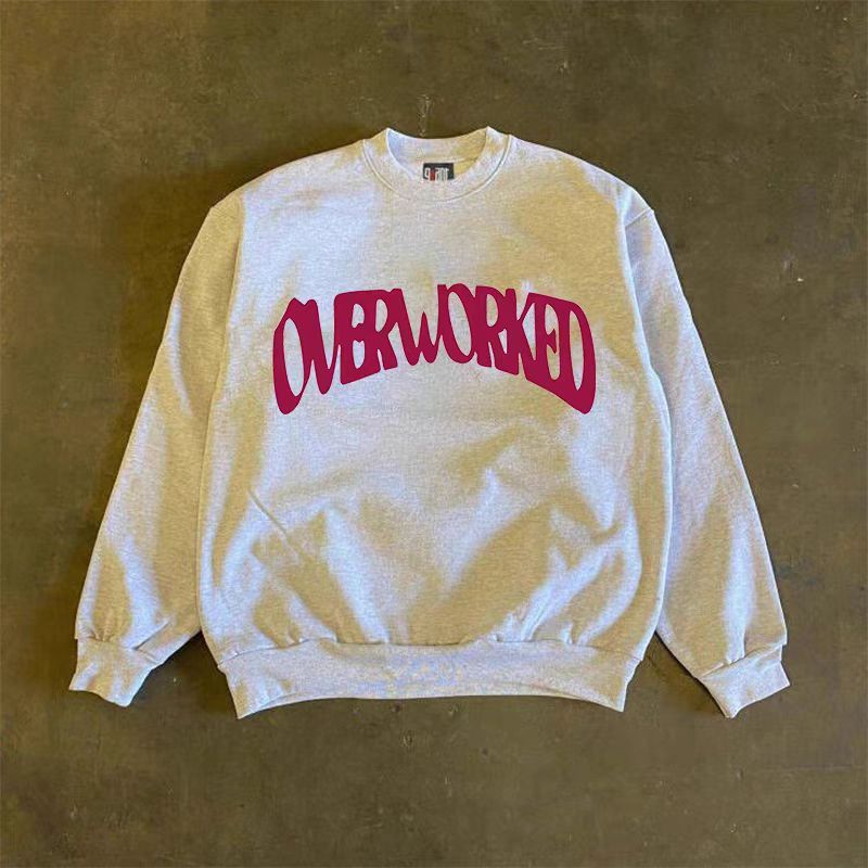 Japanese Brand × Vintage Gray washed letter print retro sweatshirt y2k Size US L / EU 52-54 / 3 - 1 Thumbnail