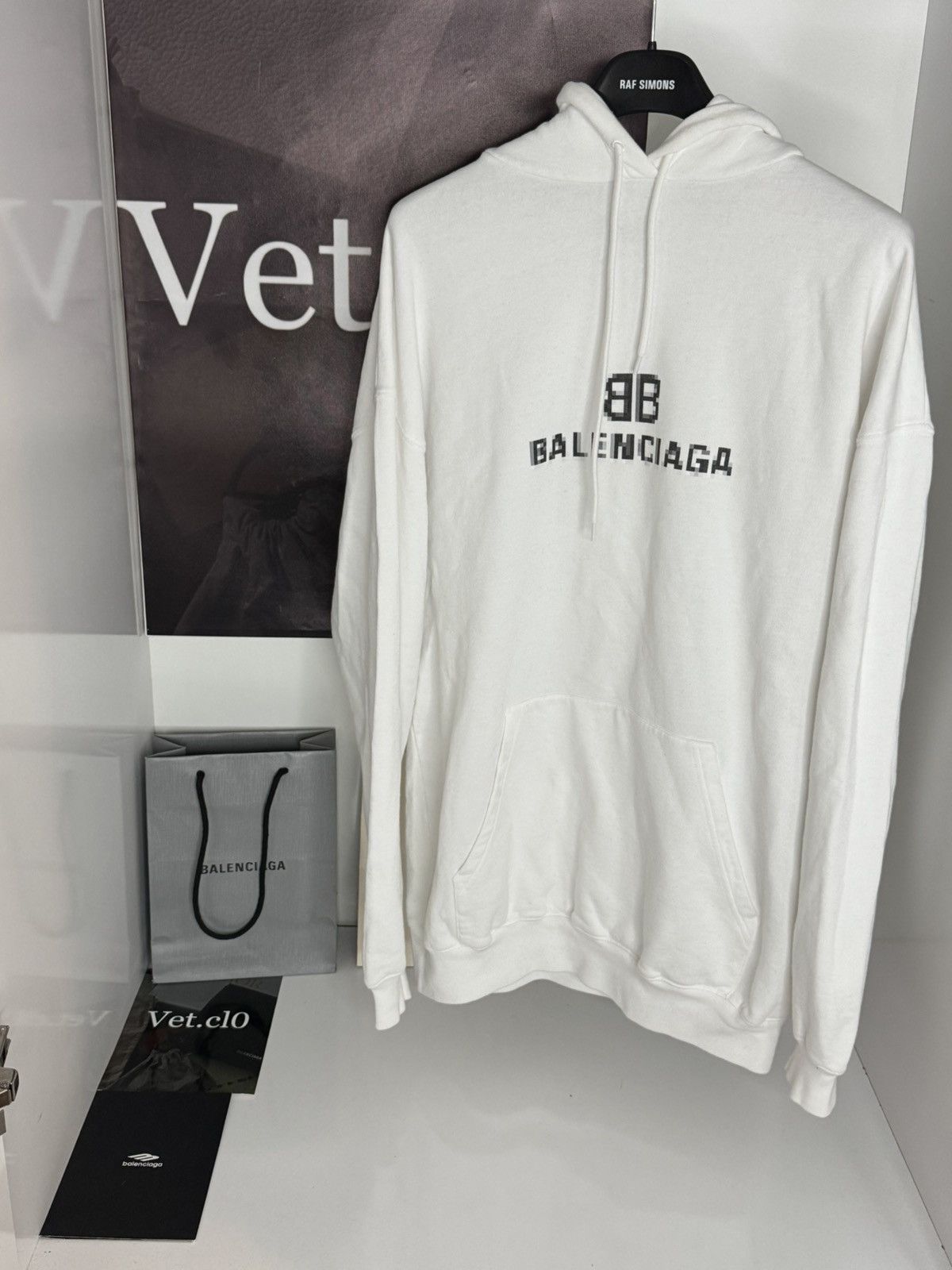 Balenciaga Balenciaga Pixel Logo Hoodie | Grailed