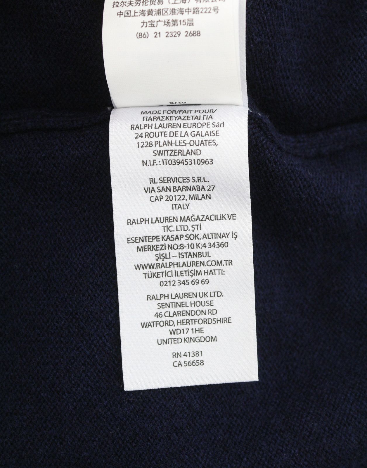 Ralph Lauren Dark Blue S Wool Tight Knit Crew Pullover 86946 Size US S / EU 44-46 / 1 - 10 Thumbnail