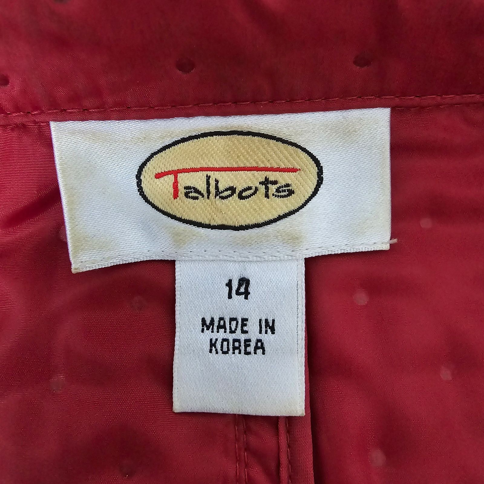 Robert Talbott × Vintage Talbots Quilted Puffer Jacket Full Zip 14 Light Insulated Size XL / US 12-14 / IT 48-50 - 11 Thumbnail
