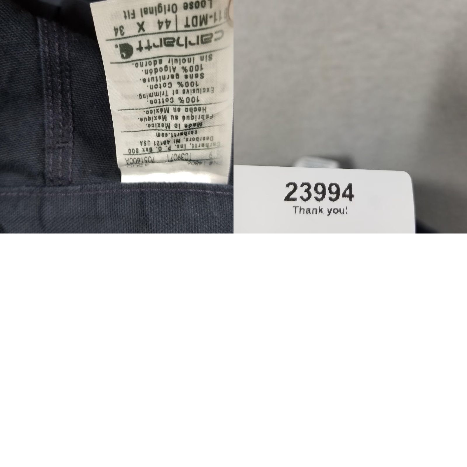 Carhartt Carhartt B11 MDT Cargo Work Pants Men 44x34 Navy Blue Canvas Workwear Casual Size US 44 / EU 60 - 8 Thumbnail