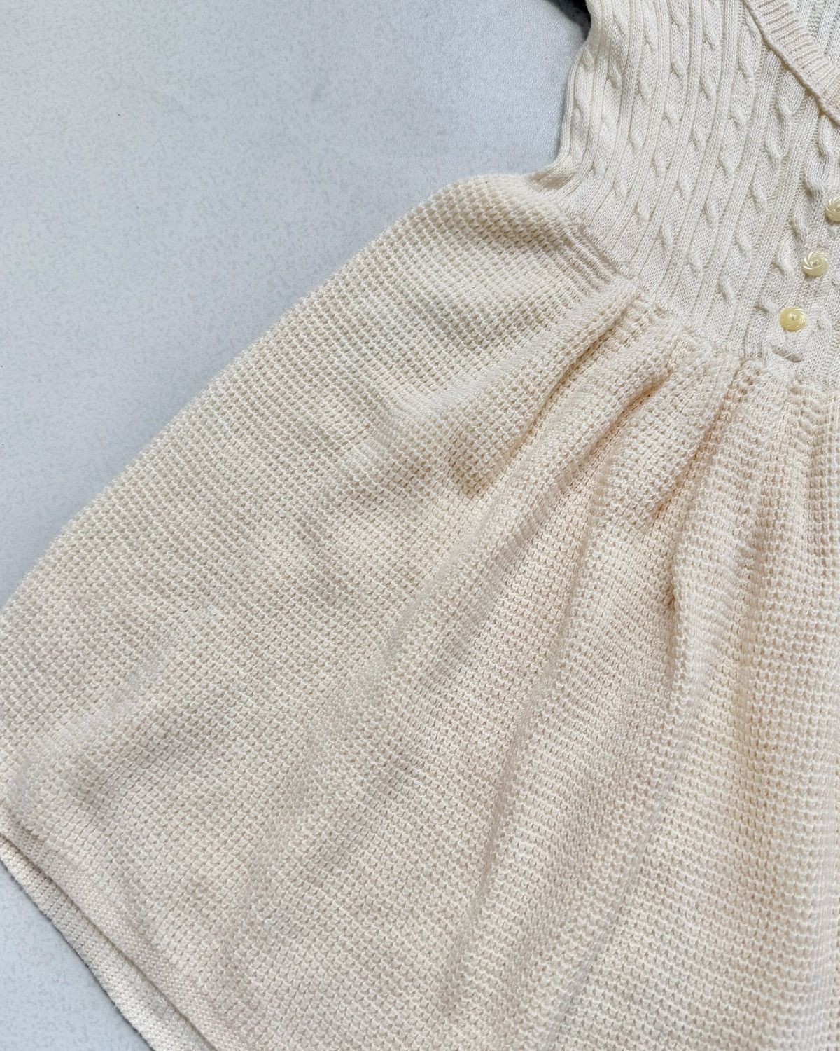 Hollister Y2K Hollister Babydoll Button Crochet Sweater Size M / US 6-8 / IT 42-44 - 5 Thumbnail