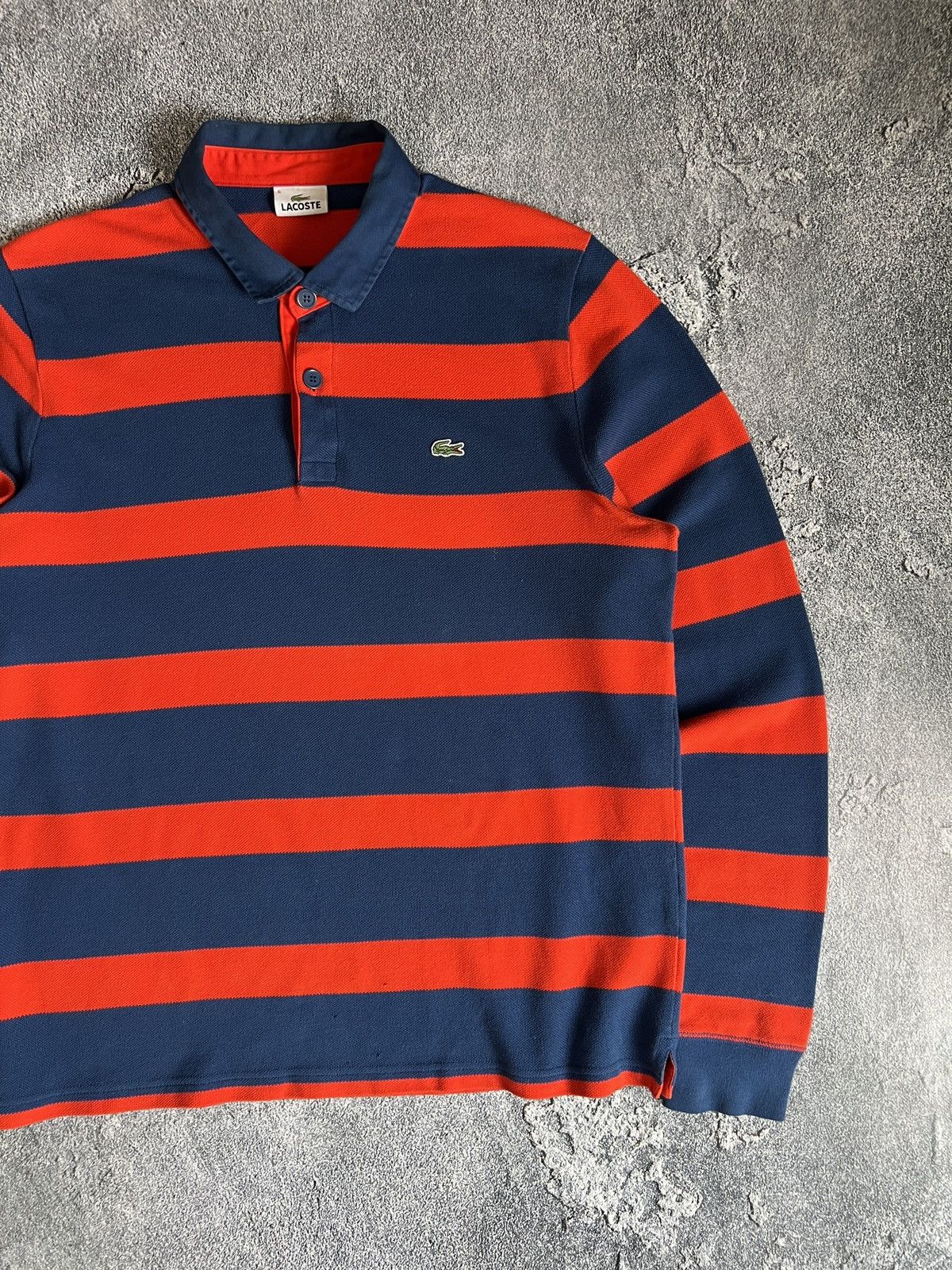 Lacoste Vintage lacoste rugby stripped long sleeve y2k Size US XL / EU 56 / 4 - 2 Thumbnail