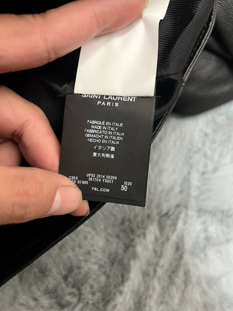Saint Laurent Paris Saint Laurent Paris Dry lazy fur motorcycle leather jacket- Size US S / EU 44-46 / 1 - 6 Thumbnail