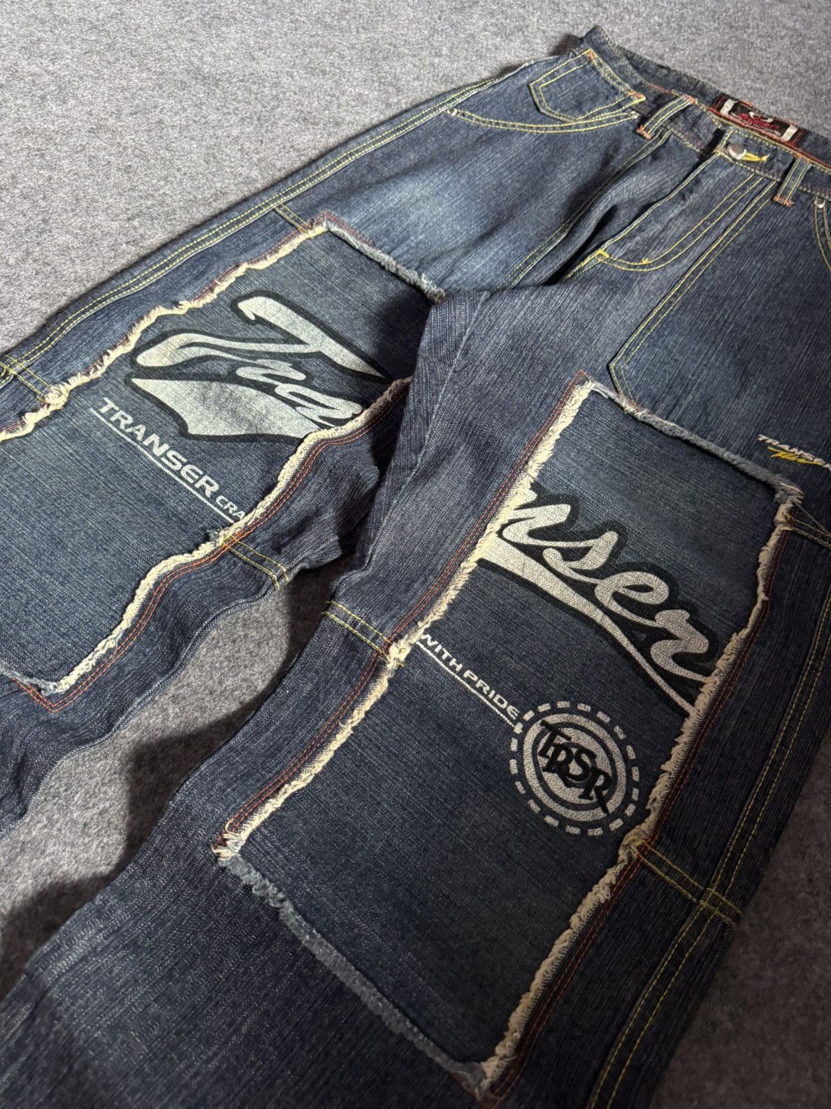 G-Unit × JNCO 2000s Transfer Baggy Patch Work Details Loose Jeans Size US 29 - 6 Thumbnail