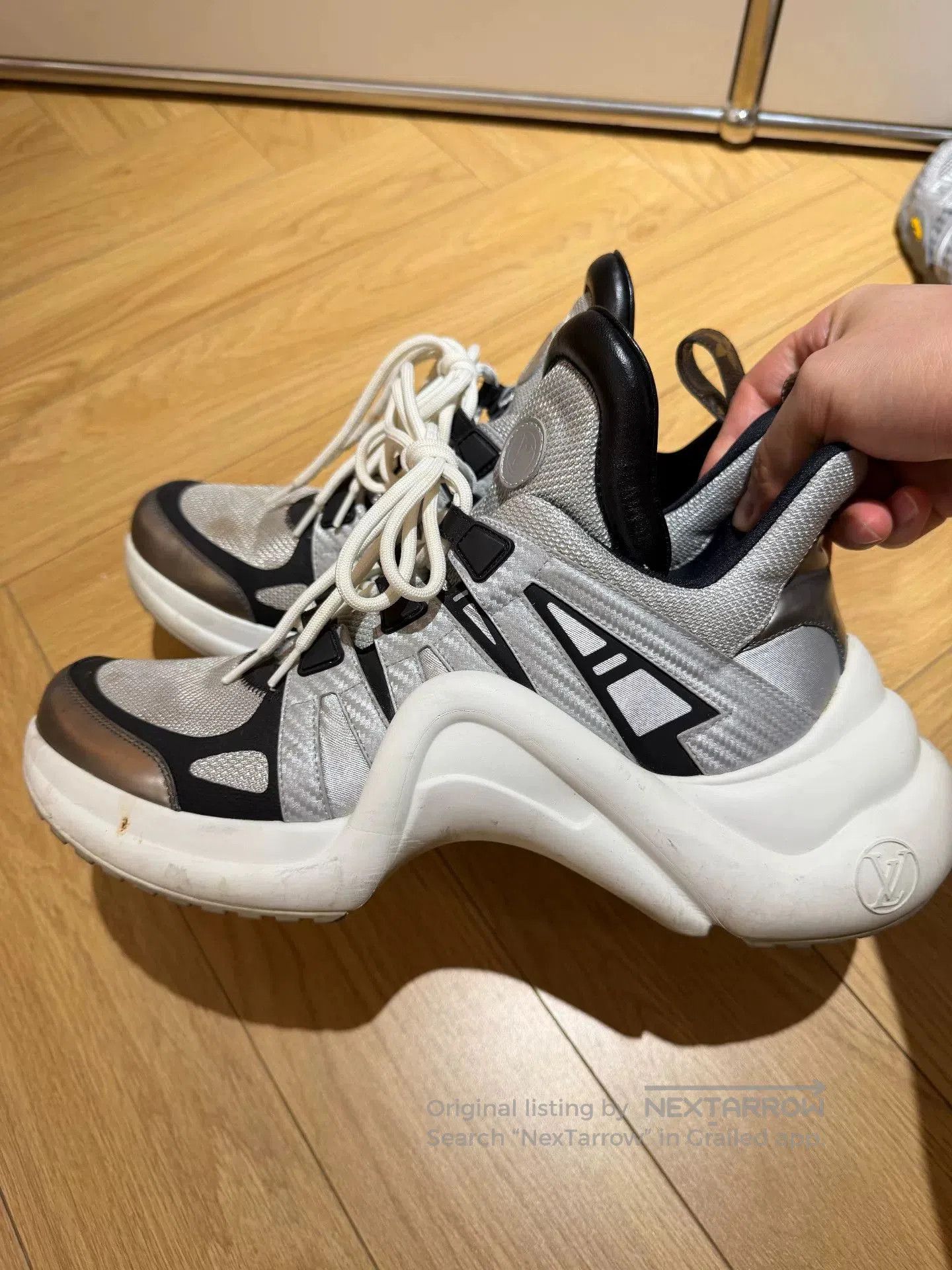 Louis Vuitton authentic lv dad sneakers size 42 silver. Size US 9 / EU 42 - 2 Thumbnail